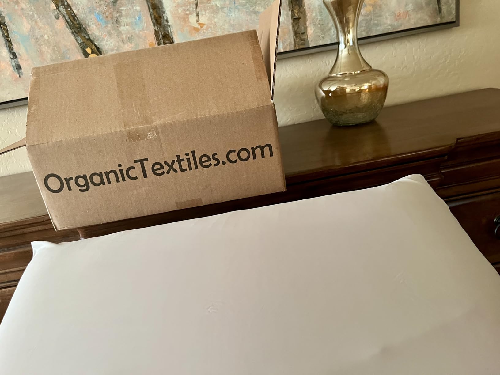 OrganicTextiles Natural Latex Pillow with Organic Cotton Cover, Standard Size customer photo 1