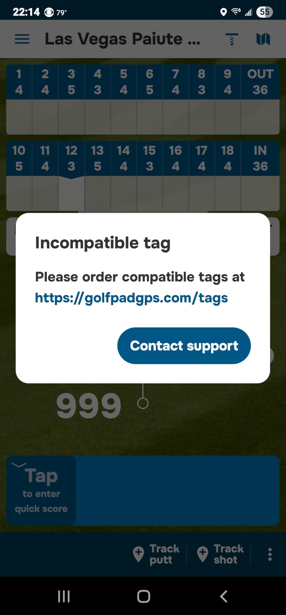 Golf Pad TAGS Real-Time Golf Tracking and Game Analysis System customer photo 2