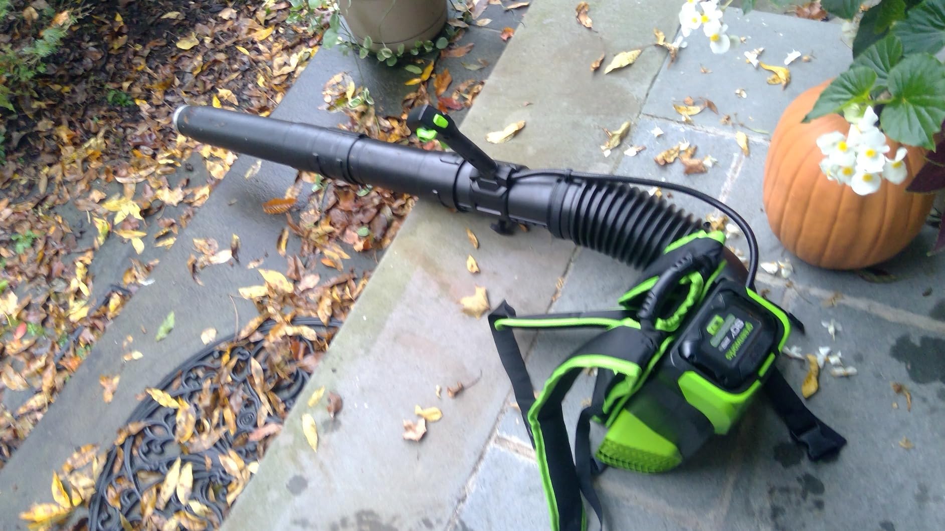 Greenworks 80V (180 MPH / 610 CFM / 75+ Compatible Tools) Cordless Brushless Backpack Blower, 2.5Ah Battery and Rapid Charger Included, Green/Black customer photo 2