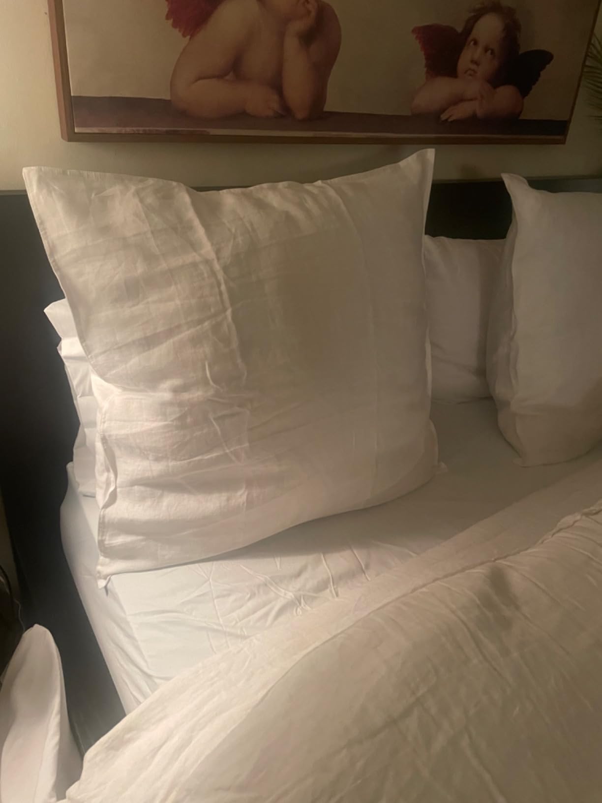 Simple&Opulence 100% Linen Duvet Cover Set 3pcs Basic Style Natural French Washed Flax, White, King customer photo 2