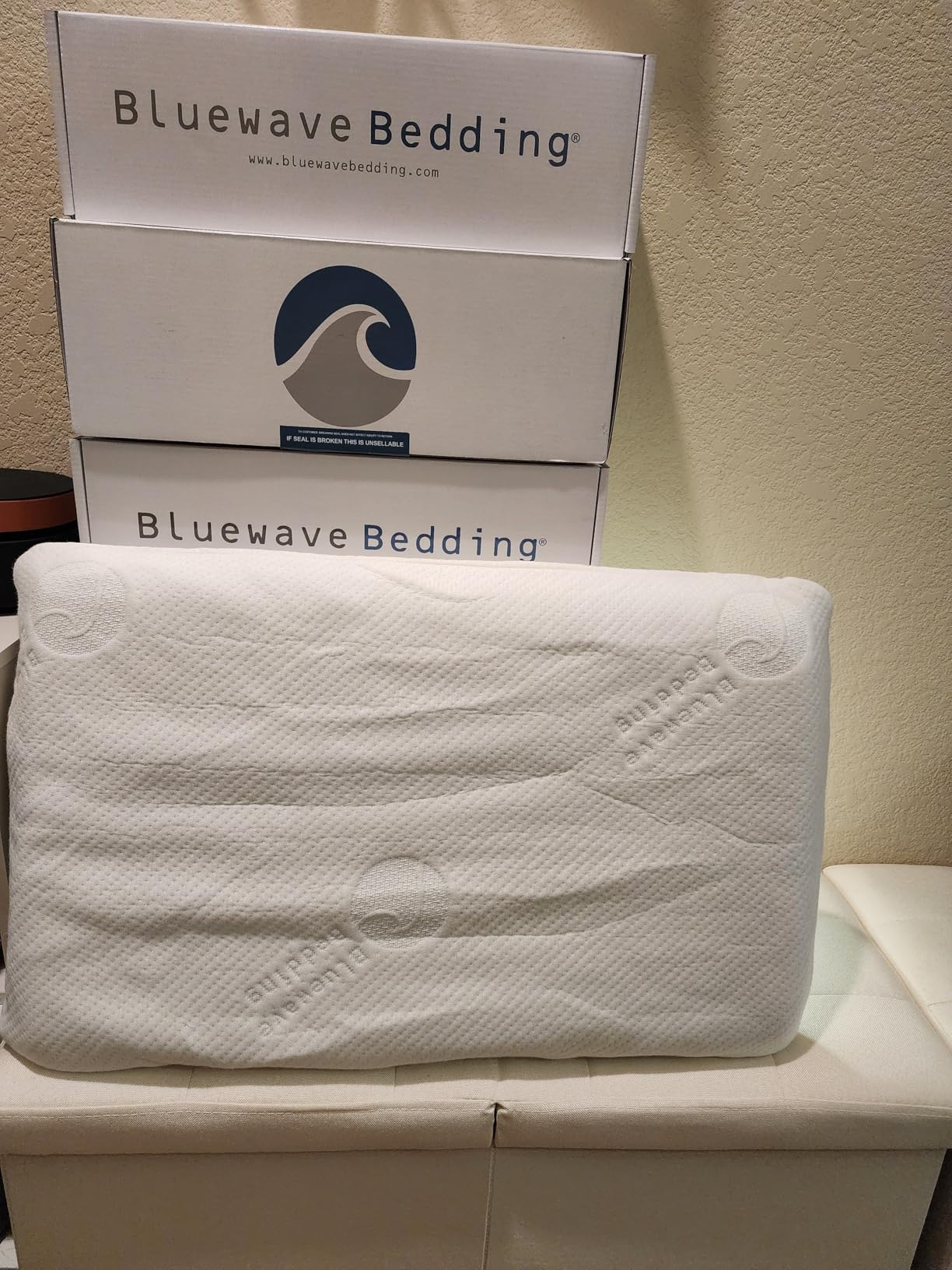 Bluewave Bedding Extra Slim Gel Memory Foam Pillow for Stomach and Back Sleepers - Thin, Flat, and Low Profile Design for Deeper Sleep (1.75-Inches Height, Standard Size) customer photo 2