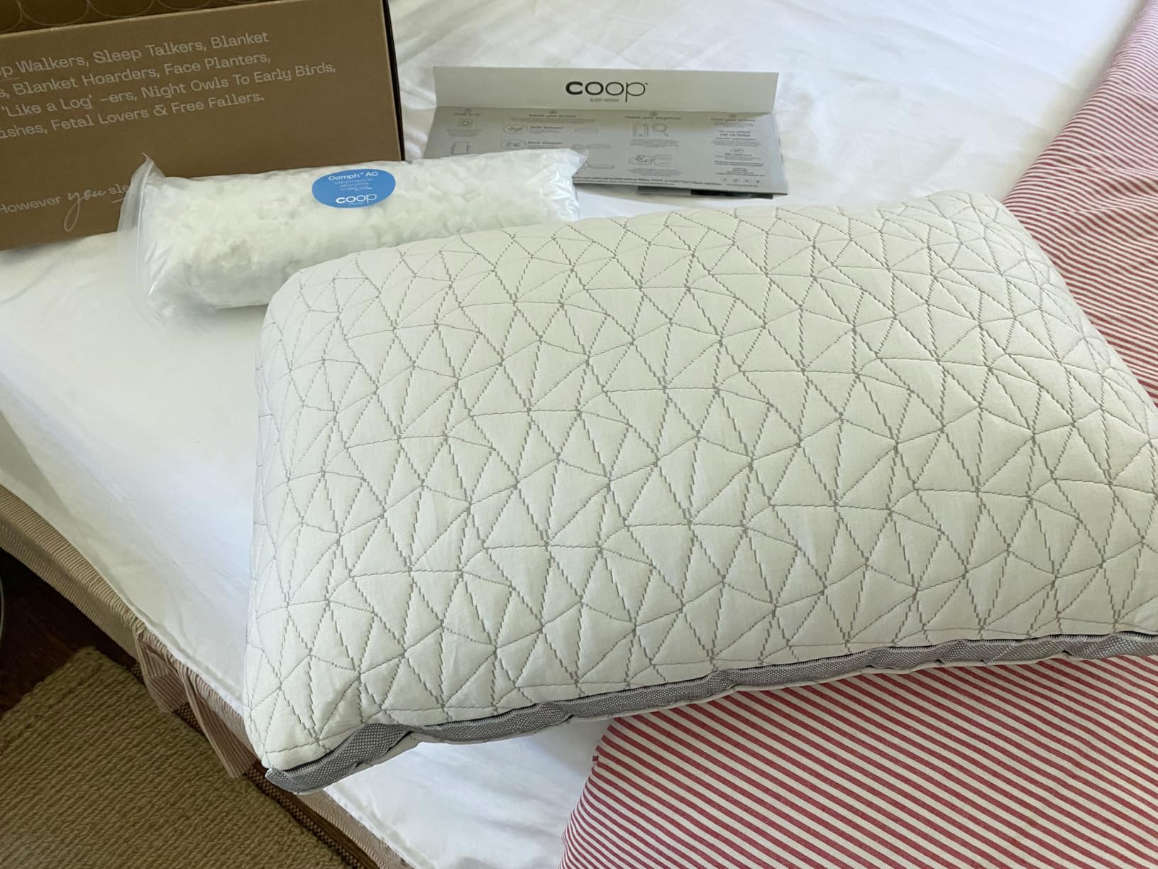 Coop Home Goods Eden Cool Adjustable Pillow, King Size - Adjustable Memory Foam with Gel Infusion - Soft Breathable Lulltra Fabric - Ideal for All Sleepers - Eco-Friendly CertiPUR-US Certified customer photo 2