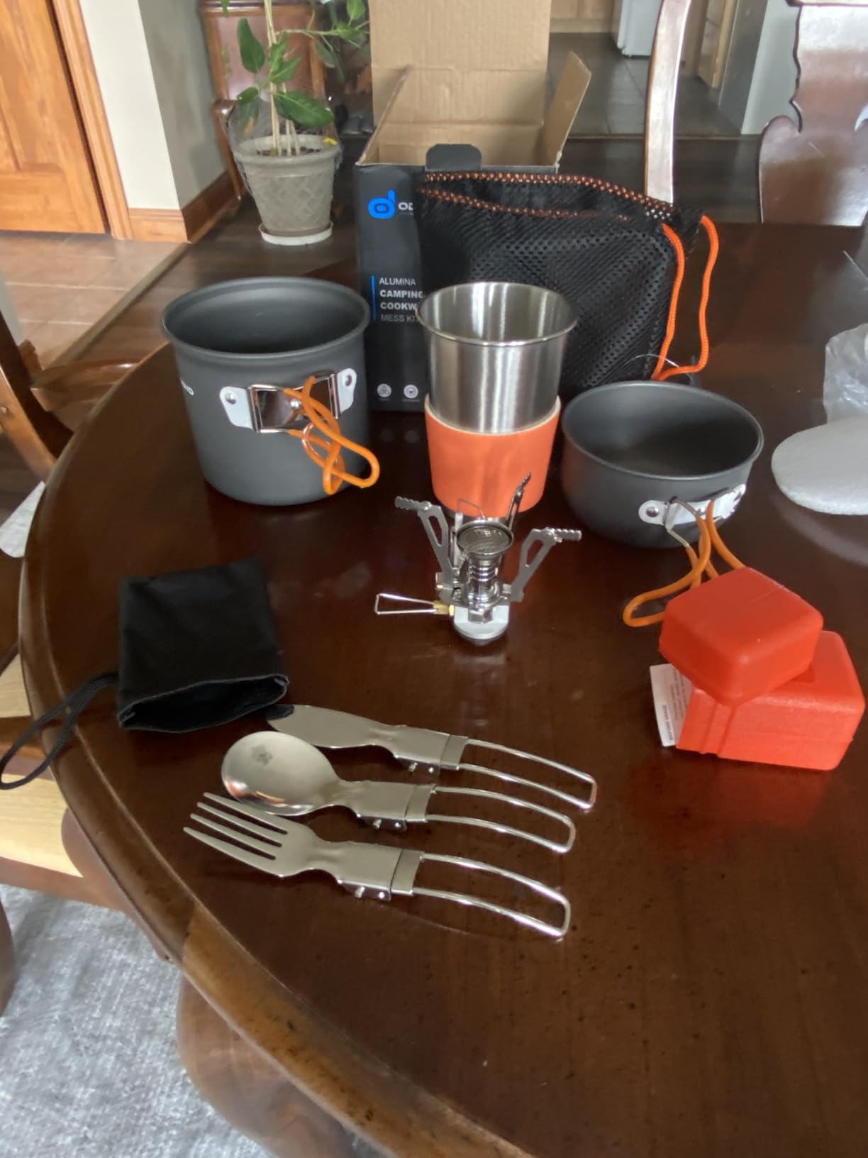 Odoland Camping Cookware Stove Set with 1.2L/0.6L Pots and Protable Stove customer photo 1