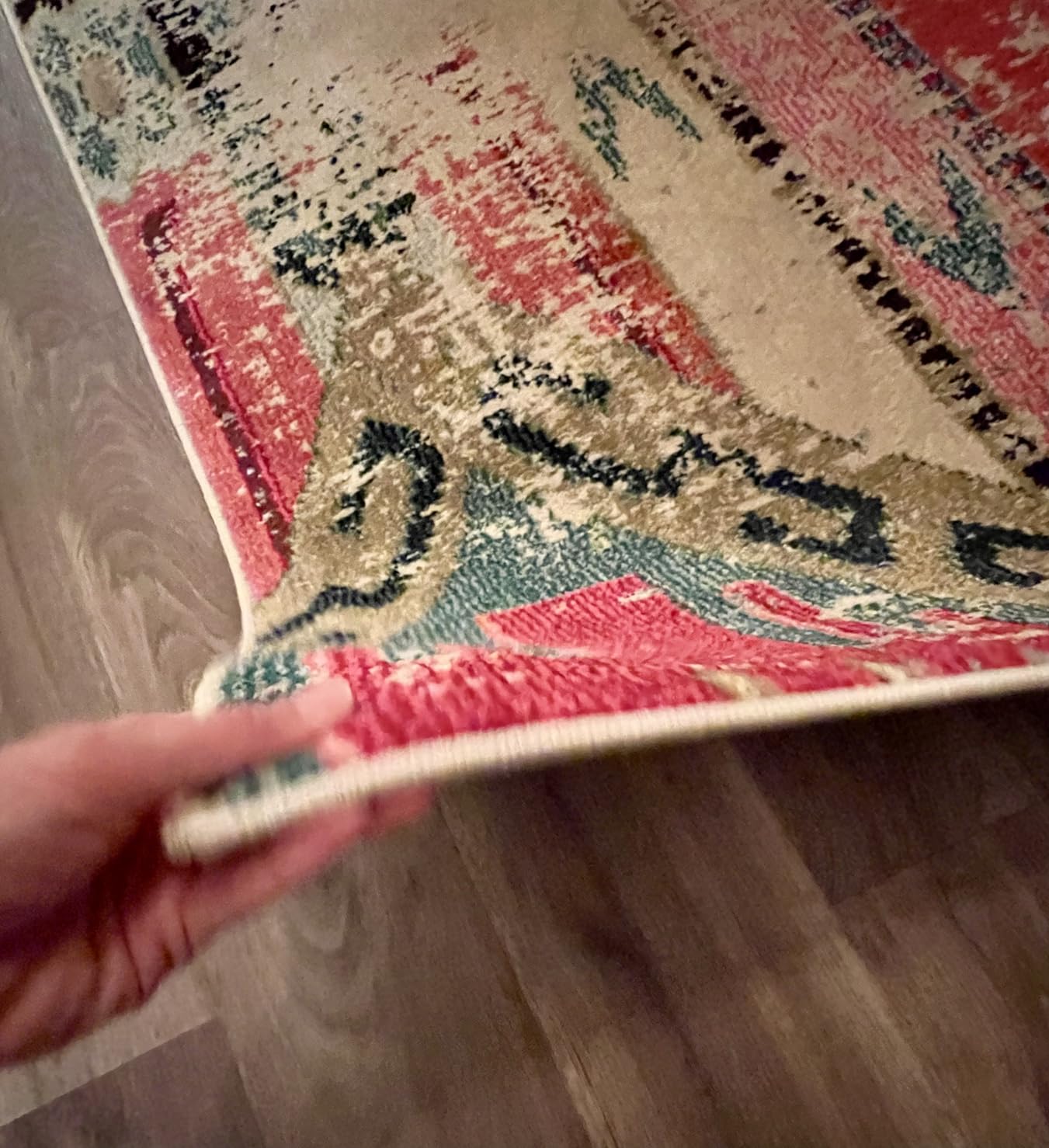 SAFAVIEH Monaco Collection Area Rug - 8' x 10', Multi, Boho Chic Tribal Distressed Design, Non-Shedding & Easy Care, Ideal for High Traffic Areas in Living Room, Bedroom (MNC222F) customer photo 2