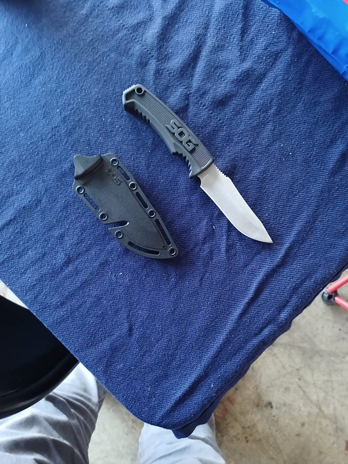 SOG Survival Knife with Sheath - Field Knife Fixed Blade Knives 4 Inch Tactical Knife and Bushcraft Knife w/Full Tang Hunting Knife Blade (FK1001-CP) customer photo 1