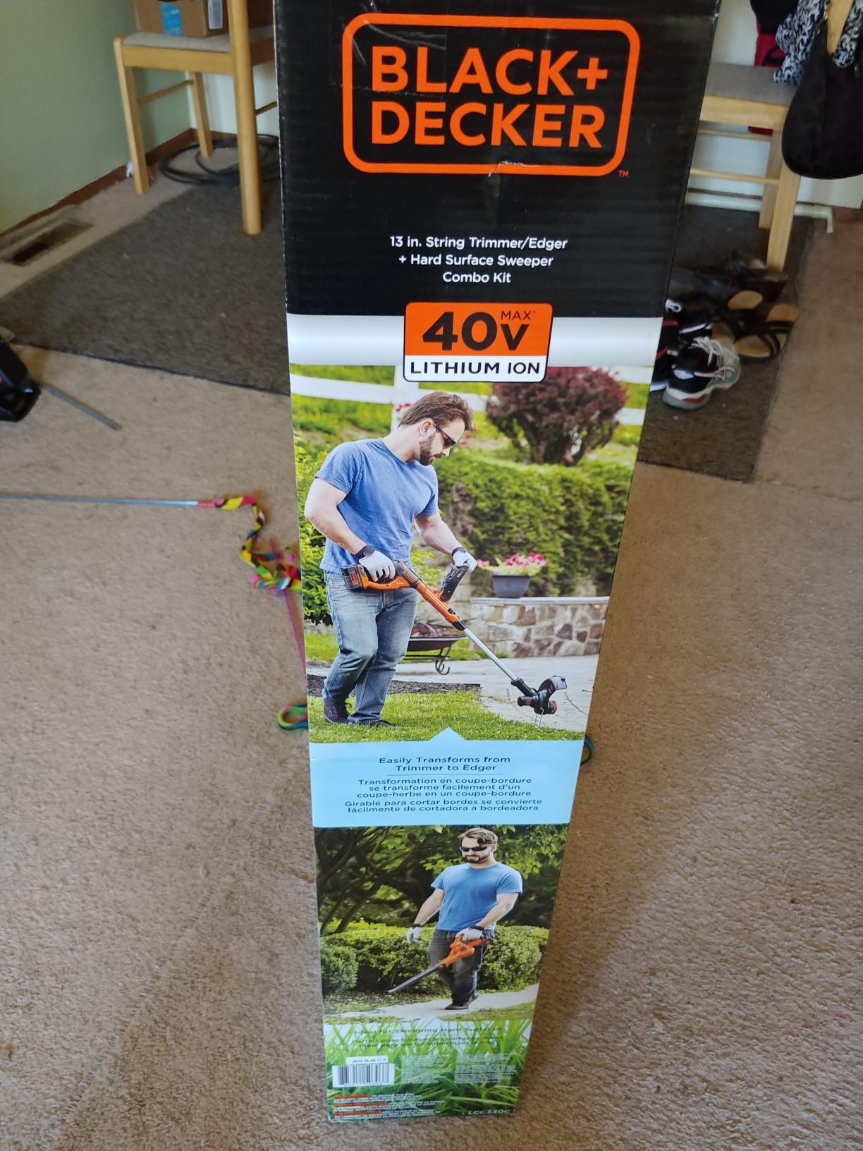 BLACK+DECKER 40V Max Cordless Sweeper & String Trimmer, Battery & Charger Included (LCC340C) customer photo 2