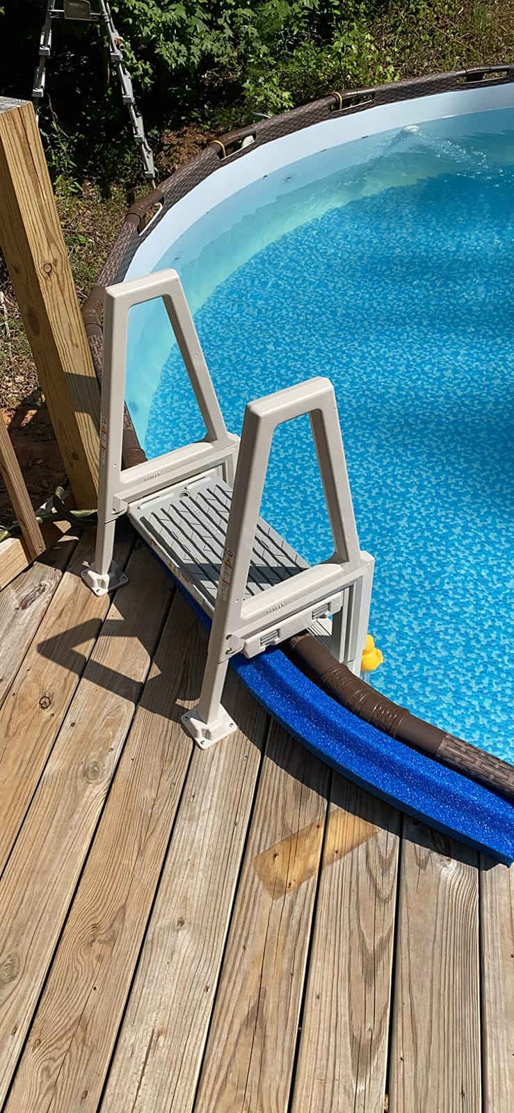 Confer Plastics 635-52X Sturdy Above Ground in-Pool Swimming Pool Ladder for Decks Adjustable from 46