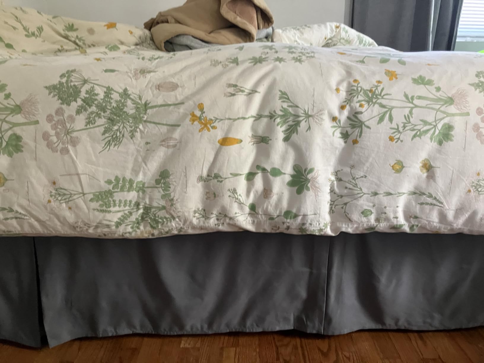 Bare Home Bed Skirt 15-Inch Drop 1800 Ultra-Soft (Queen, Grey) customer photo 1