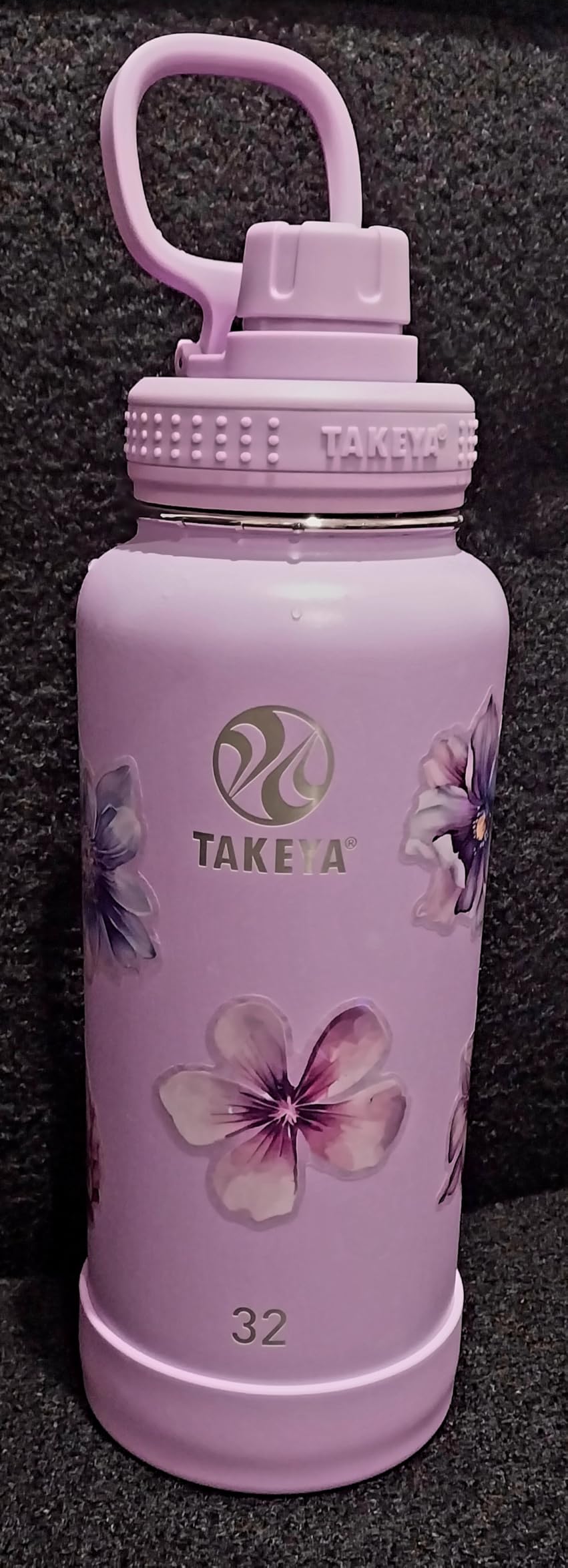 Takeya Actives Insulated Stainless Steel Water Bottle with Spout Lid, 32 Ounce, Midnight customer photo 1