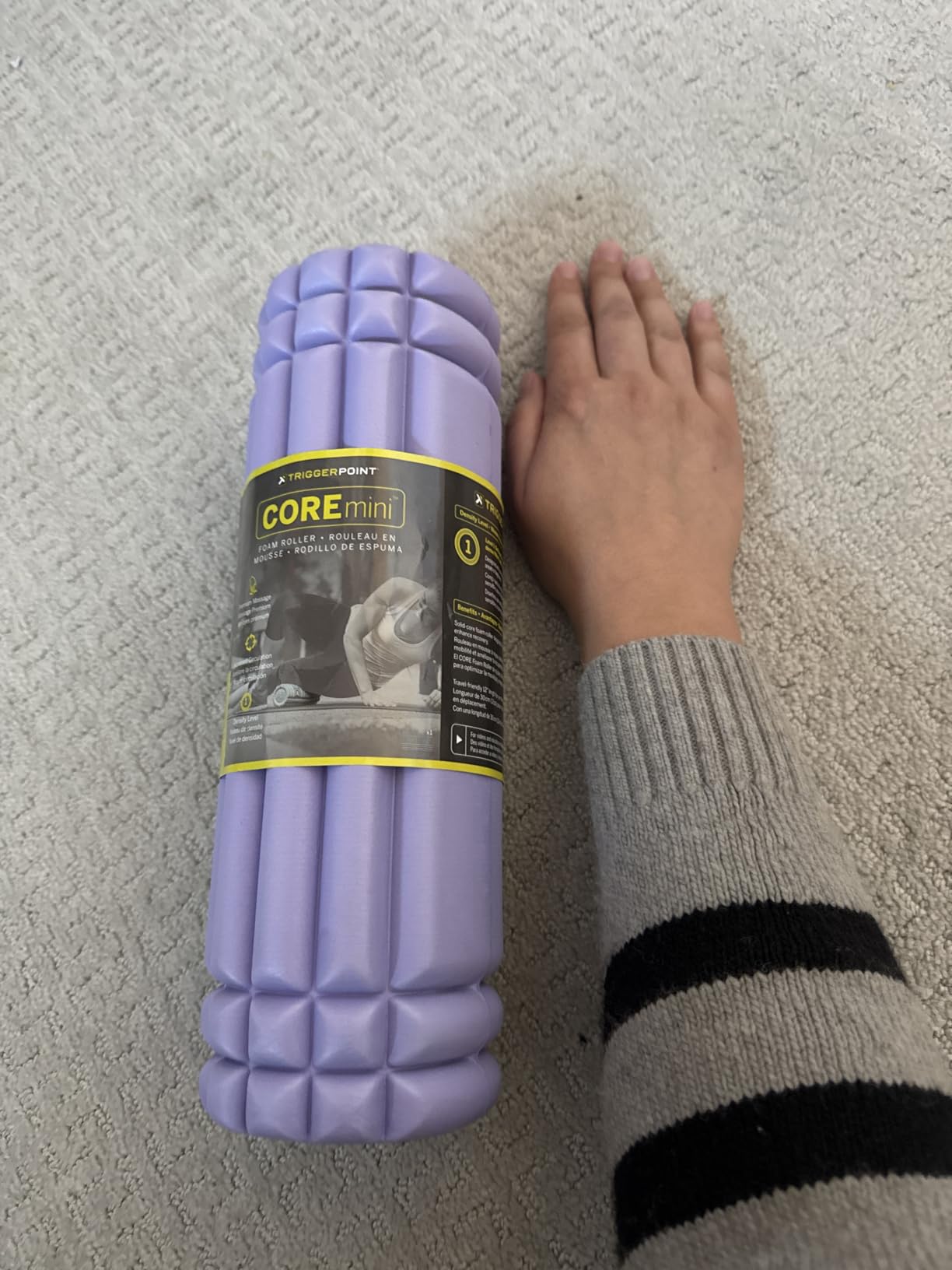 TriggerPoint CORE Foam Massage Roller with Softer Compression for Exercise, Deep Tissue and Muscle Recovery - Relieves Muscle Pain & Tightness, Improves Mobility & Circulation (12'', 18'', 36'') customer photo 2