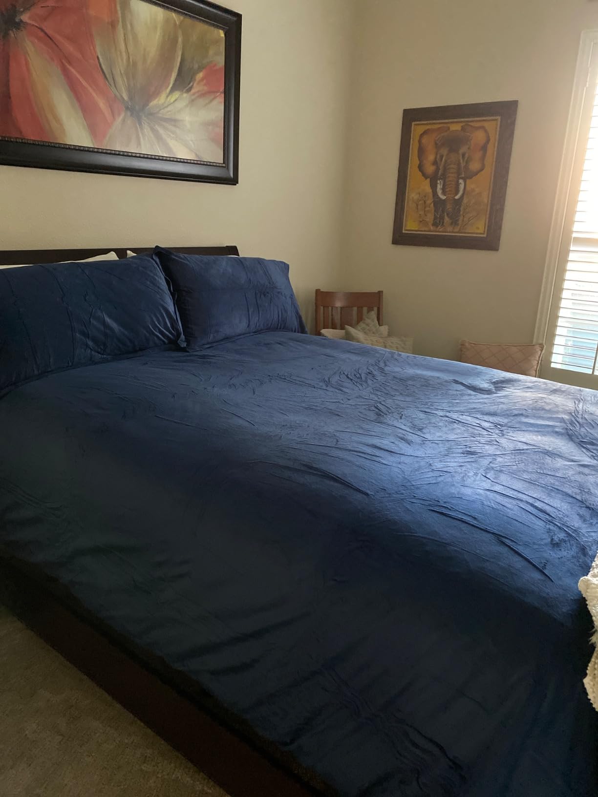 NTBAY Queen Velvet Duvet Cover Set, 3 Piece, White | Plush Velvet Cover with Hidden Zipper and 4 Corner Ties, Includes 2 Pillow Shams, Duvet Insert Not Included customer photo 2