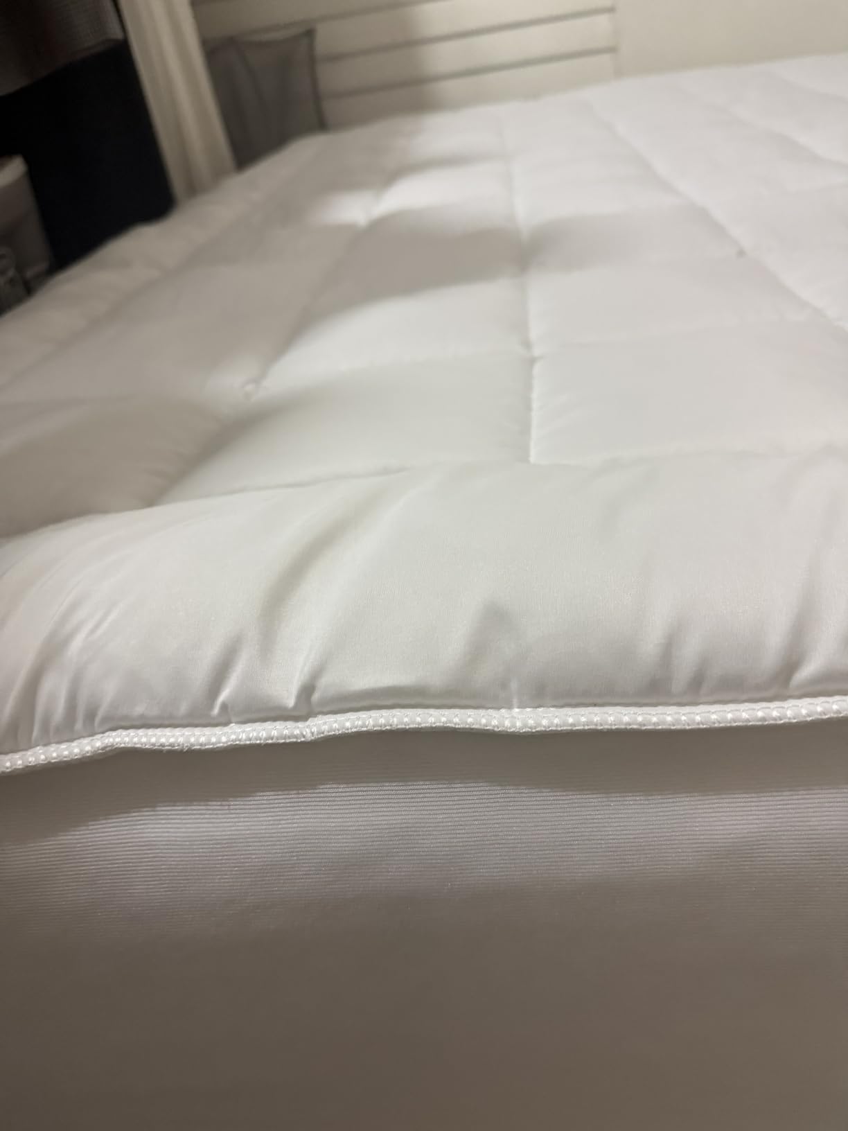 EASELAND Full Size Mattress Pad Cotton Pillow Top Mattress Topper White | Cooling Mattress Cover Cotton Top,8-21