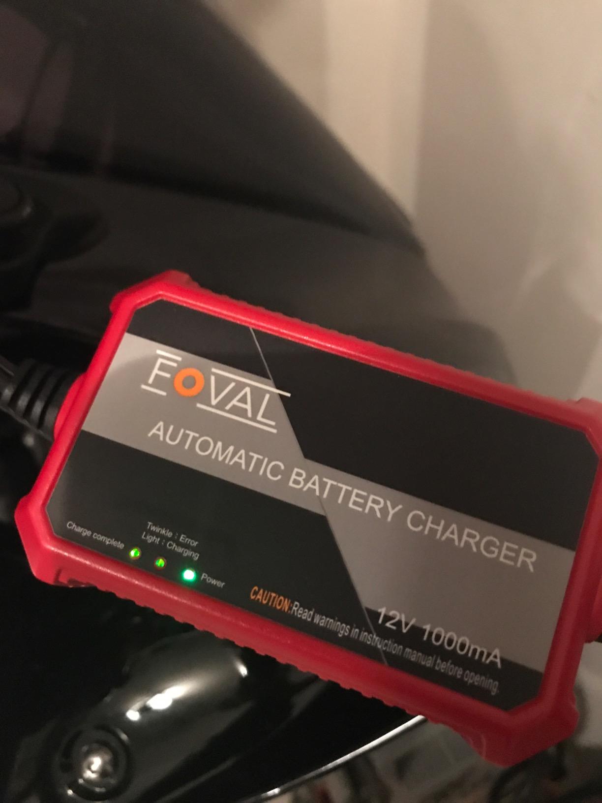Foval Automatic Trickle Battery Charger 12V 1000mA Smart Battery Charger customer photo 1