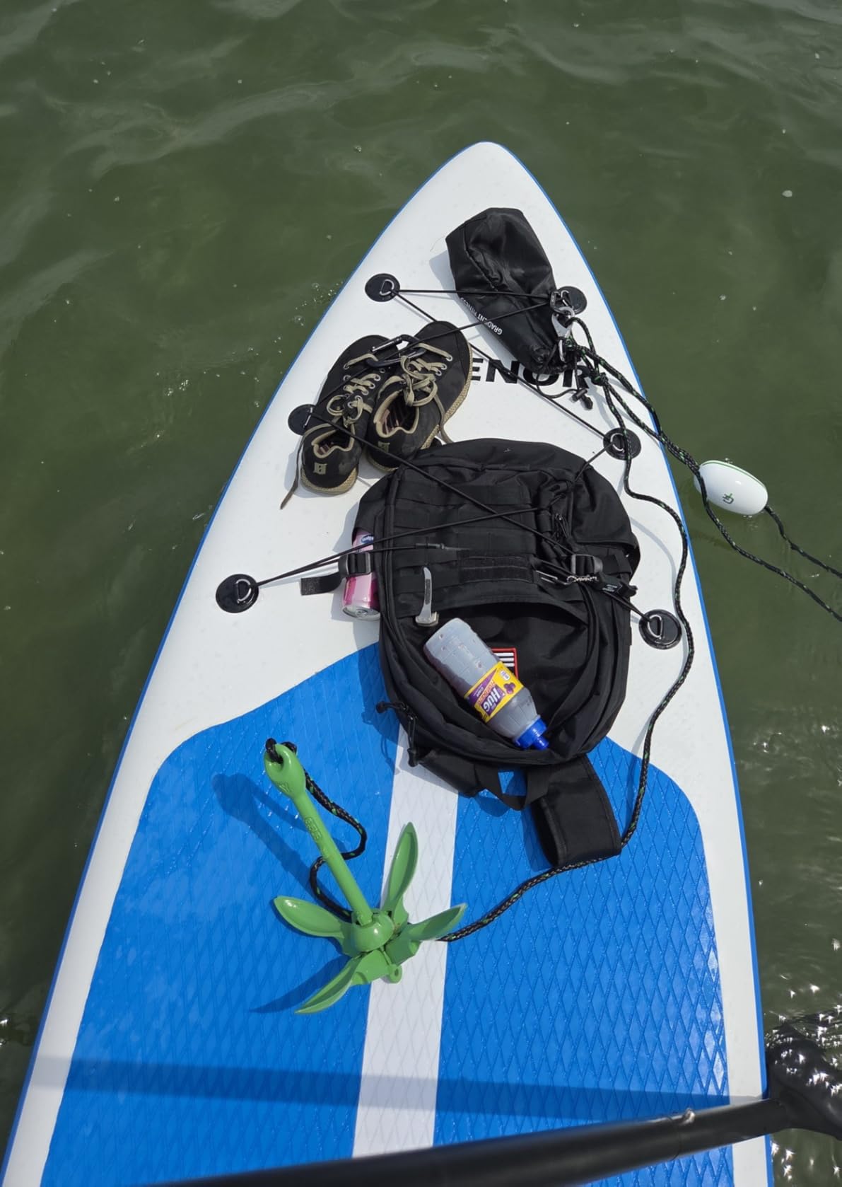 Kayak Anchor Kit - 3.5 lb, Green - Folding Grapnel Anchor with 25 ft Rope | Gradient Fitness boat anchor kit for paddle boards, SUPs, canoes, jet ski, and small boats, heavy duty for drift fishing. customer photo 2