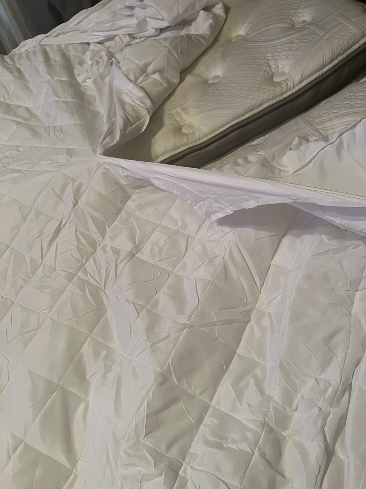 Bare Home Quilted Fitted Mattress Pad (Twin, White) | Cooling Mattress Cover, Easily Washable, Elastic Fitted Cover for Mattress, Stretch-to-Fit up to 15 Inches Deep customer photo 1
