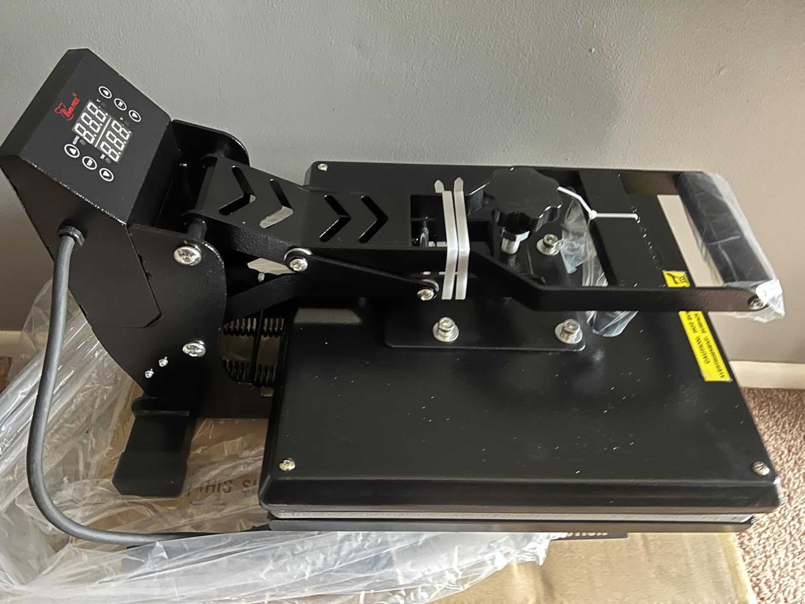 PowerPress Industrial-Quality Digital Sublimation Heat Press Machine for T Shirt, 15x15 Inch, Black customer photo 1