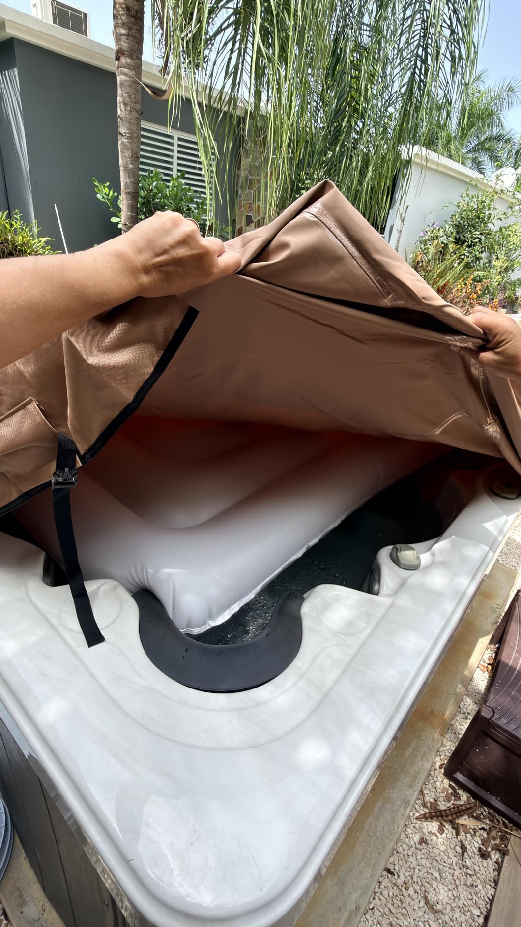 ULTCOVER Waterproof Square Hot Tub SPA Cover 85 inch customer photo 1