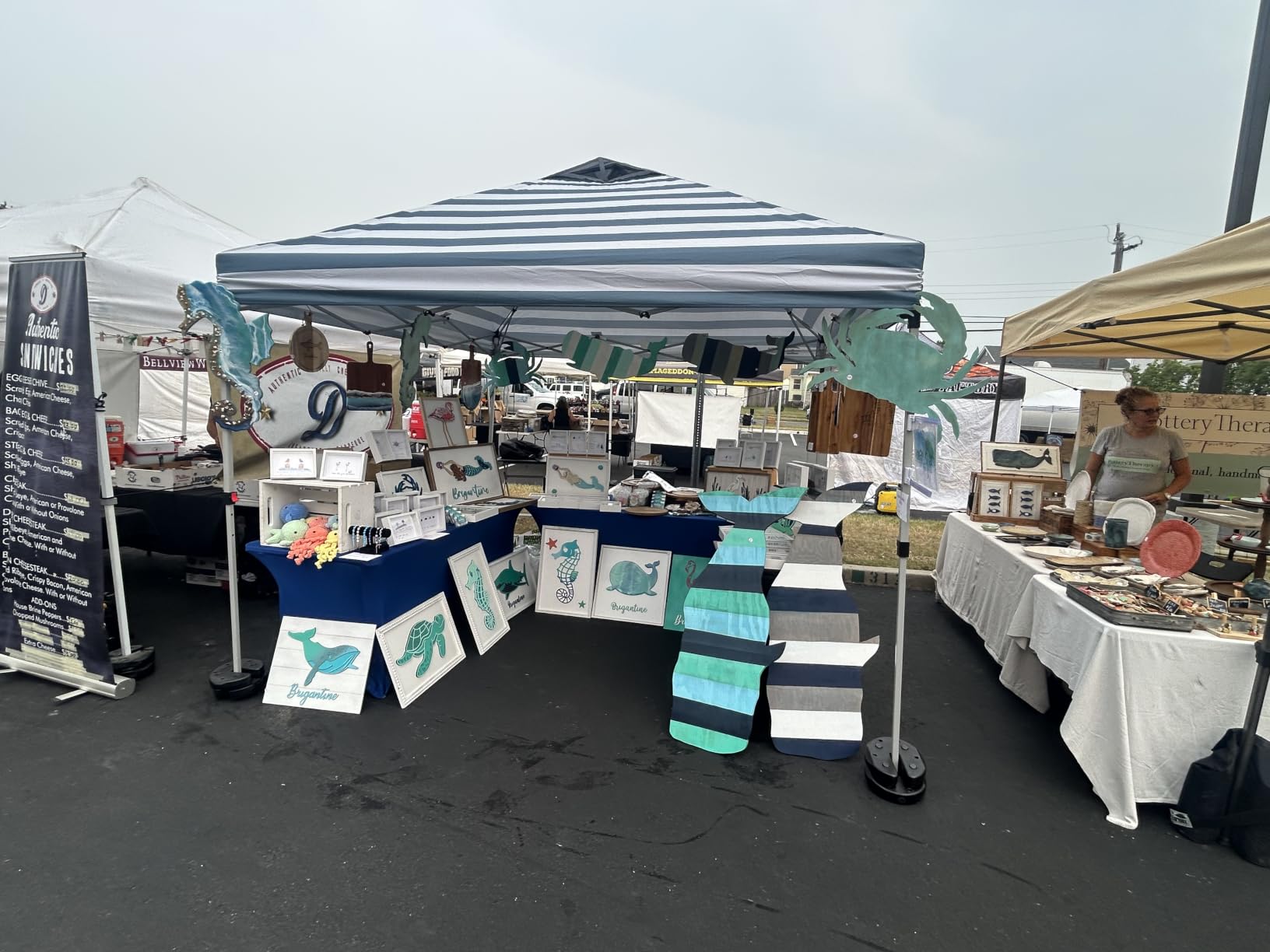 CROWN SHADES 10x10 Pop Up Canopy Tent with One Push Setup, Grid White customer photo 1