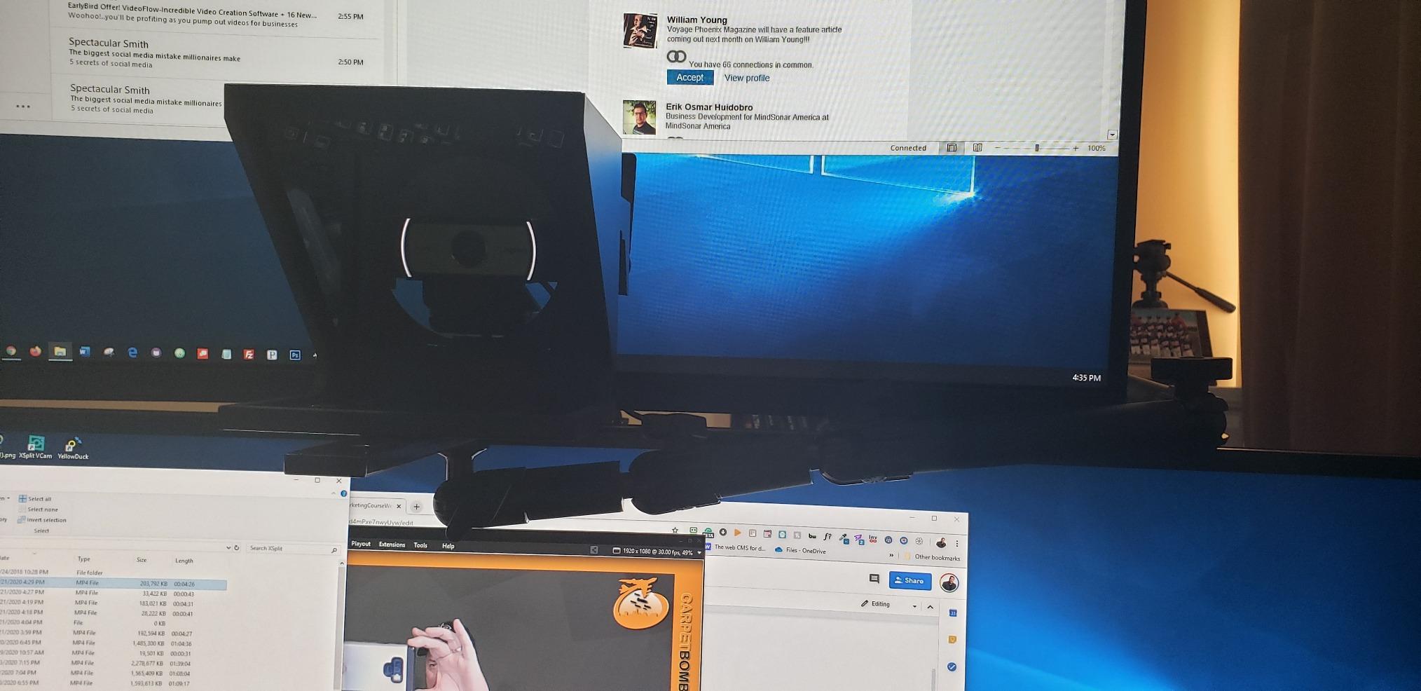 The Original Compact Personal Teleprompter for Video Production. No Studio Required. Perfect for DSLRs, Webcams, and Built-in Laptop Cameras. Use with iOS or Android. customer photo 2