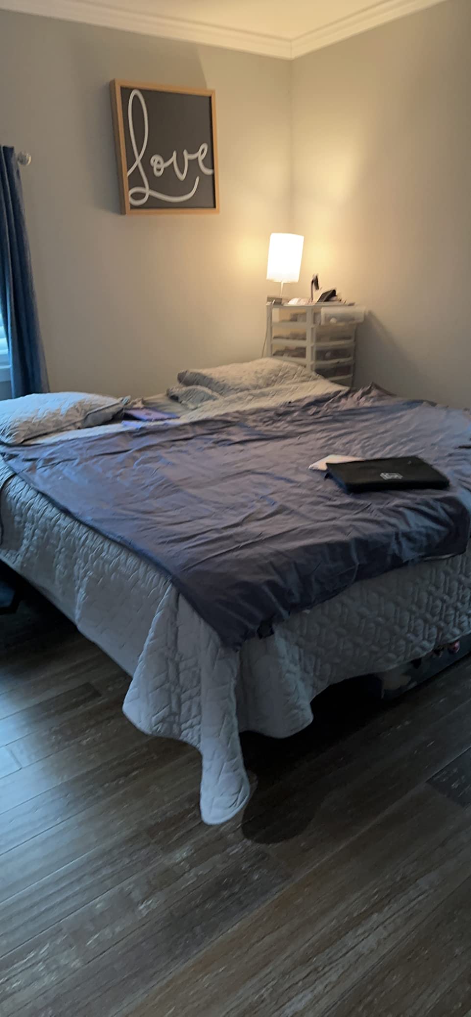 ZonLi Duvet Cover for Weighted Blanket | Breathable Soft Weighted Blanket Cover Queen Size Removable Cooling Comforter Cover for All Season (Grey, 60'' x 80'') customer photo 1
