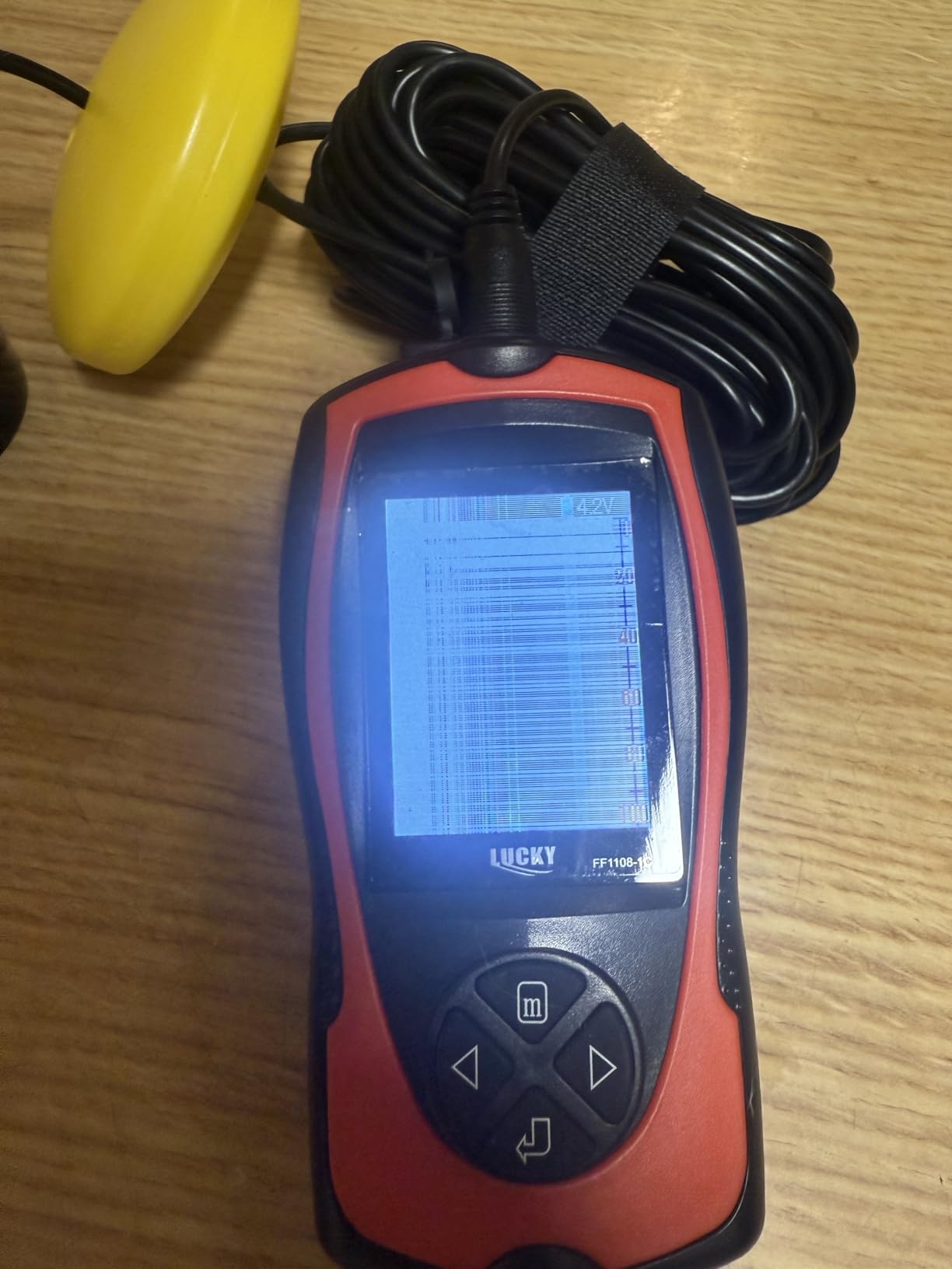 LUCKY Portable Fish Finder Handheld Kayak Fish Finders Wired Fish Depth Finder Sonar Sensor Transducer for Boat Fishing Sea Fishing customer photo 1