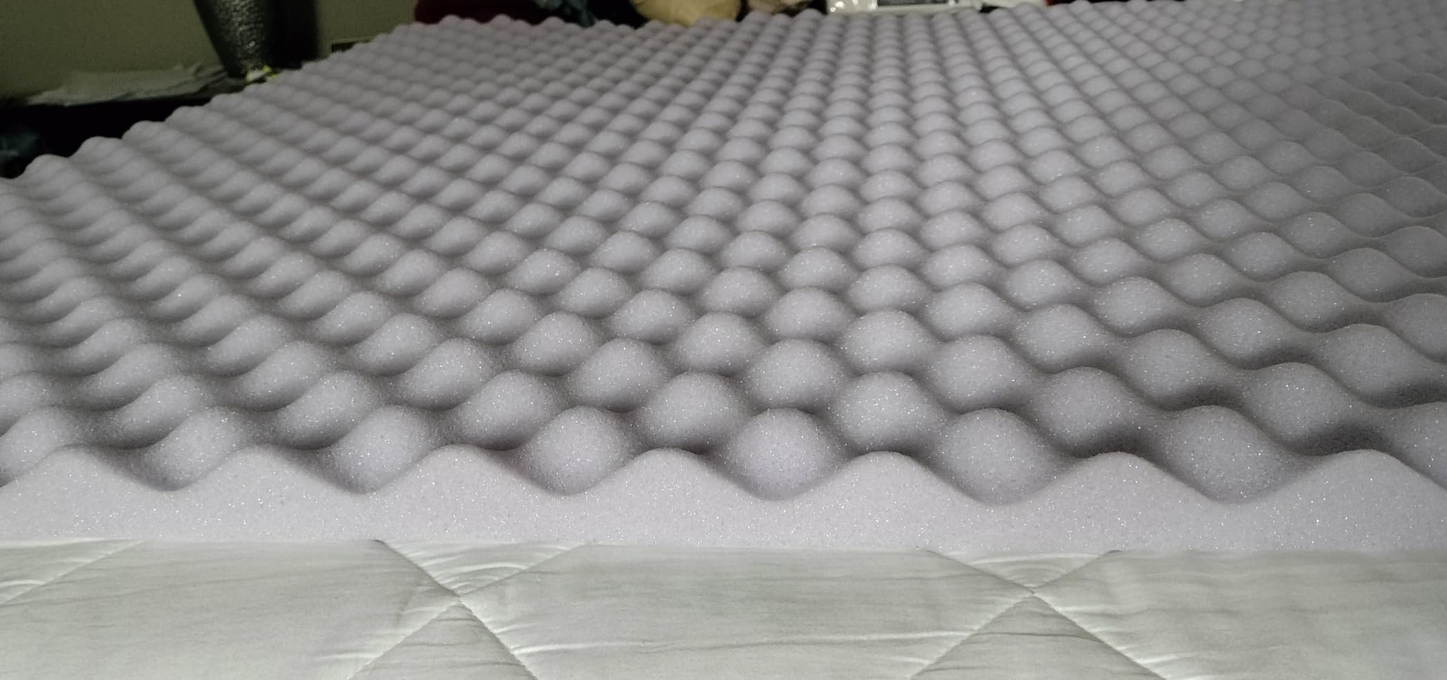 Best Price Mattress 3 Inch Egg Crate Memory Foam Mattress Topper with Soothing Lavender Infusion, CertiPUR-US Certified, Dorm Essentials, Queen customer photo 2