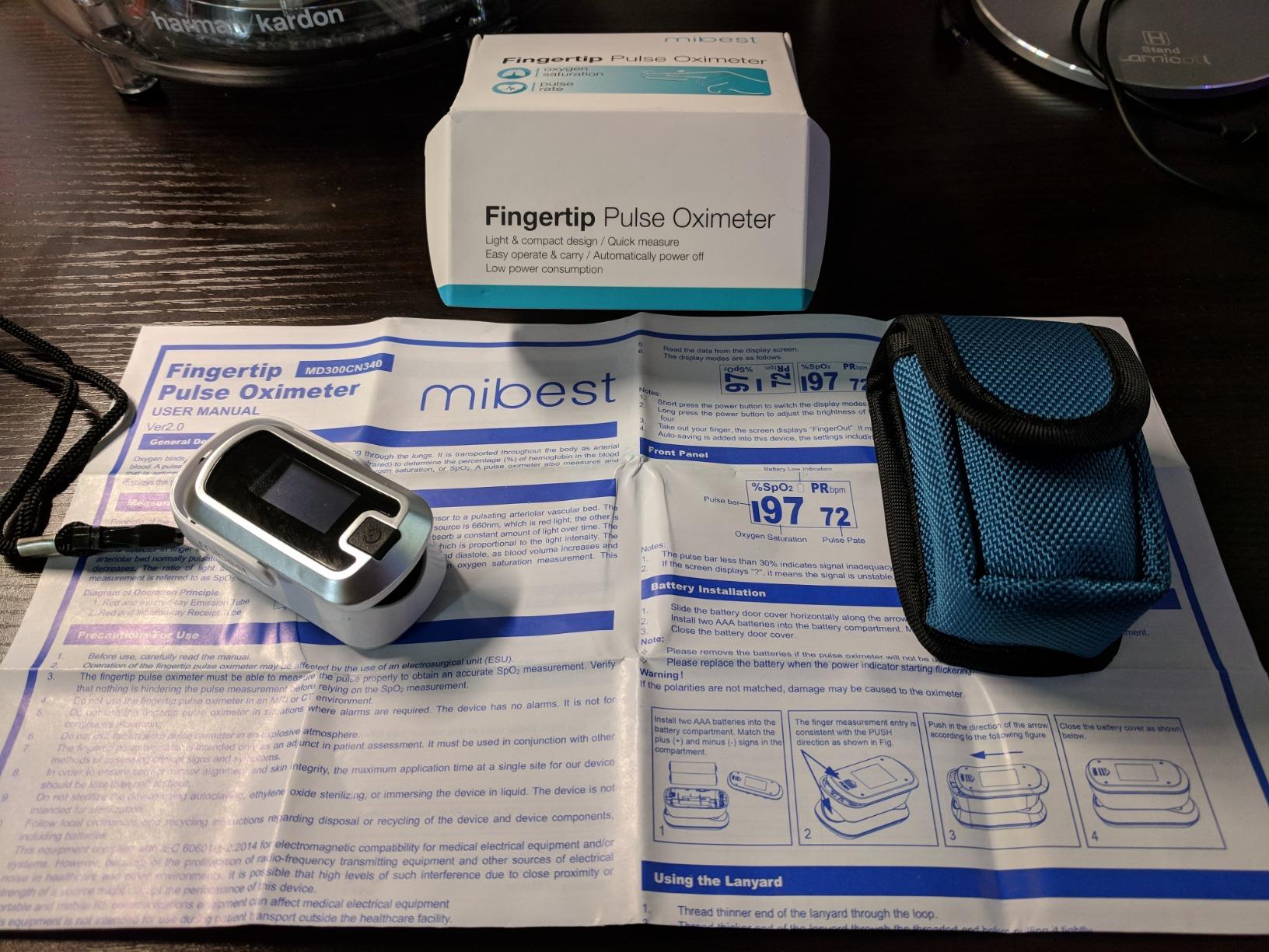mibest OLED Finger Pulse Oximeter, O2 Meter, Dual Color White/Silver customer photo 1