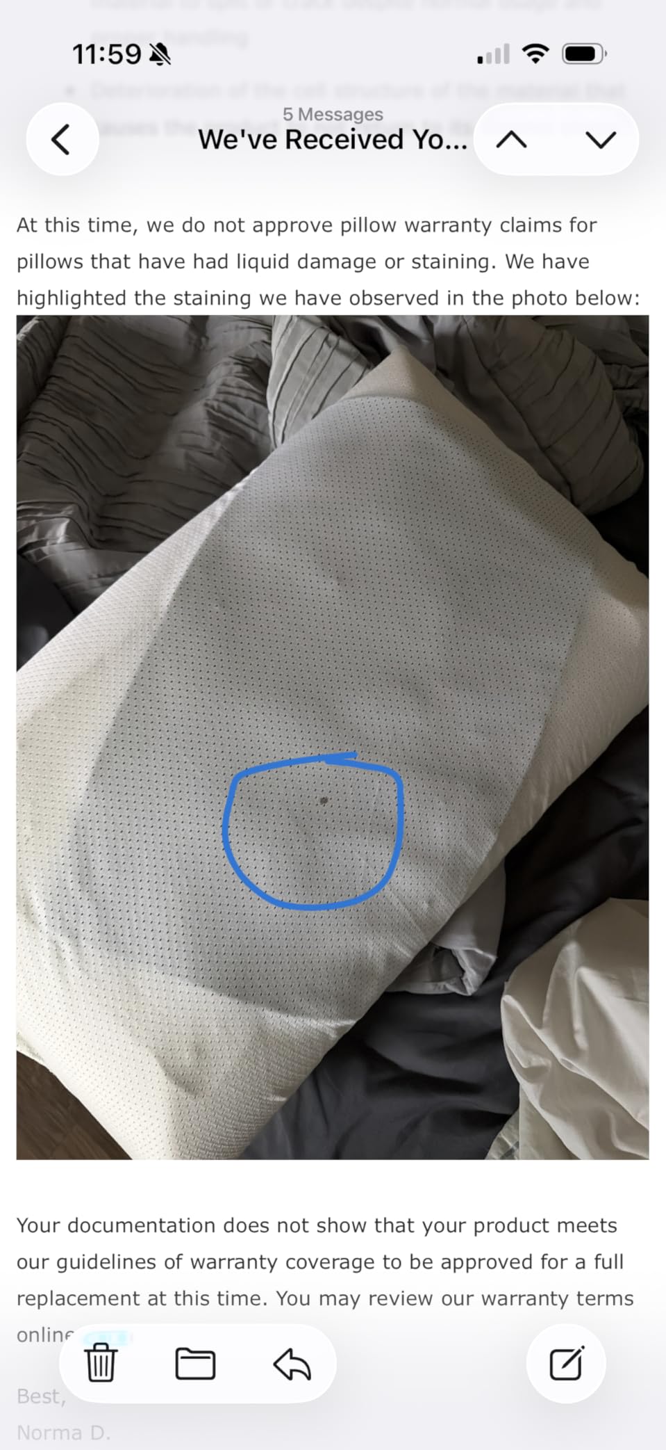 Tempur-Pedic TEMPUR-Cloud Dual Cooling Pillow, Queen, White customer photo 2