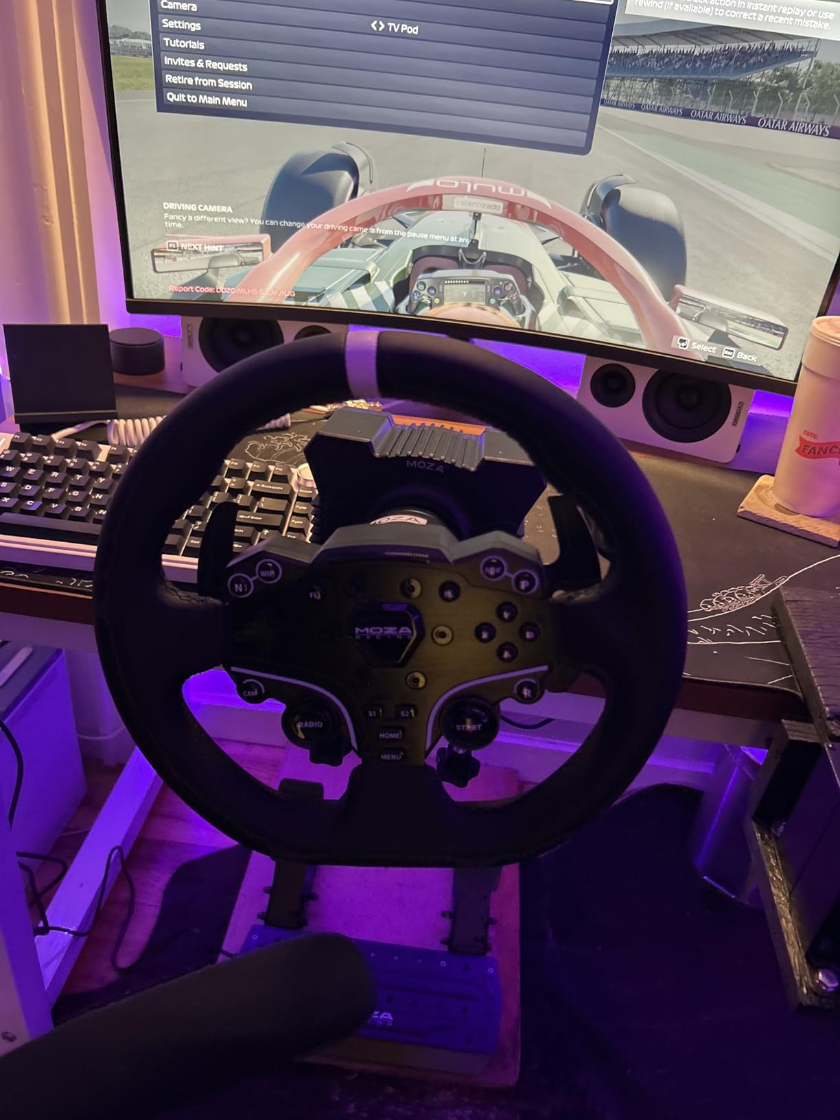 MOZA R5 All-in-One PC Gaming Racing Simulator 3PCS Bundle: 5.5Nm Direct Drive Wheel Base, 11-inch Racing Wheel, Anti-Slip Pedals and a Desk Clamp, Cloud-based App Control Aviation-Grade Aluminum Build | incl. 5.5Nm R5 DD Wheelbase, 11-inch Steering Wheel, SR-P Lite Pedals and Table Clamp customer photo 2