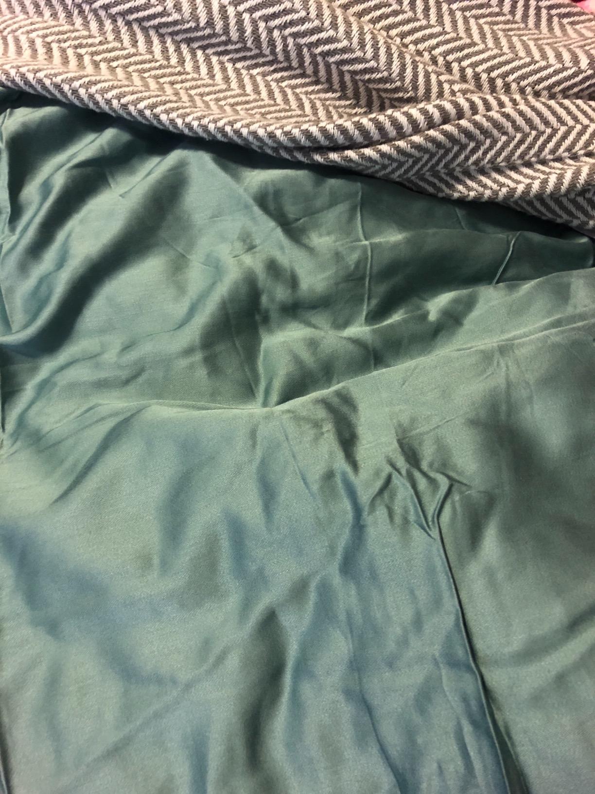 YnM Exclusive Cooling Duvet Cover for Weighted Blankets with 16 Strings (Sea Grass, 48