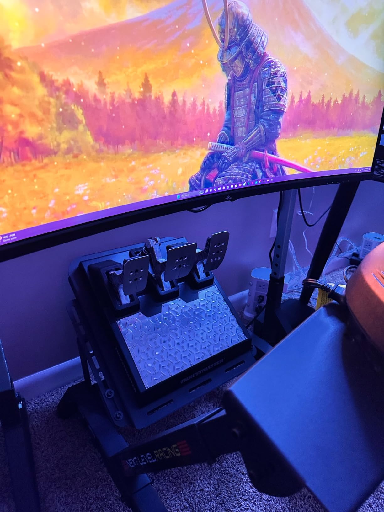 Next Level Racing F-GT Racing Simulator Cockpit. Formula and GT racing simulator cockpit compatible with Thrustmaster, Fanatec, Moza Racing on PC, Xbox and PS customer photo 1
