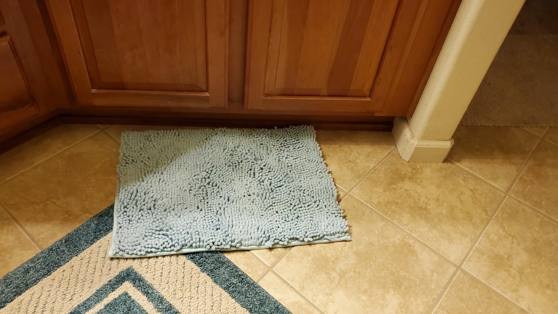 HOMEIDEAS Grey Chenille Bathroom Rugs Set of 3, Non Slip Bath Mat | Super Absorbent, Soft Microfiber, Machine Washable, Stain Resistant, for Bathroom Decor customer photo 1