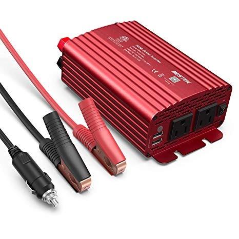 BESTEK 500W Power Inverter DC 12V to 110V AC Converter with Alligator Battery Clamp 4.8A Dual USB Car Charger ETL Listed customer photo 1