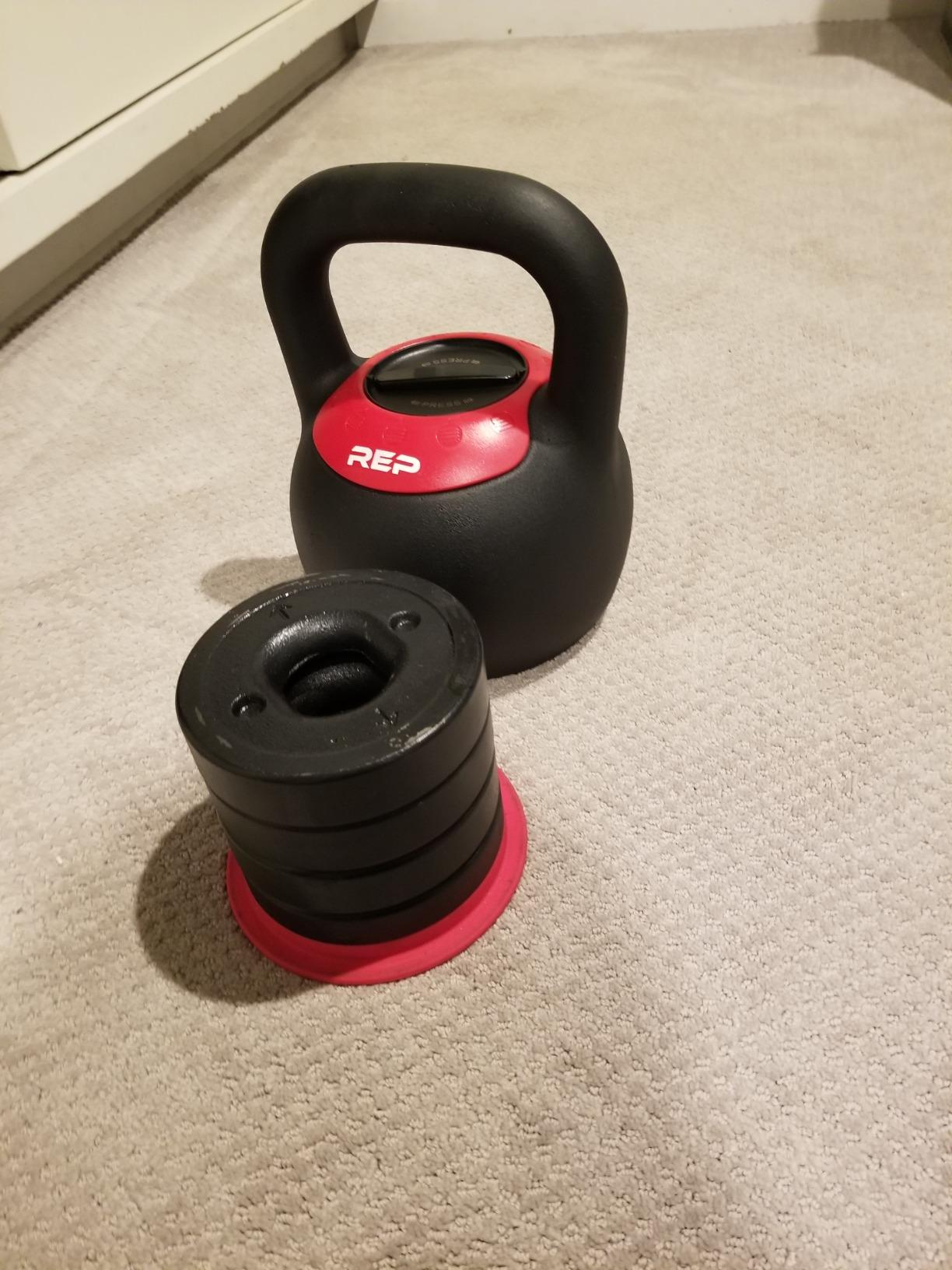 Rep Fitness Adjustable Kettlebell | Weight Set for Home Gym | Strength Training Equipment for Men & Women | Compact Steel Bell with Ergonomic Handle | Choose 16 kg, 24 kg or 40 lb Models customer photo 1