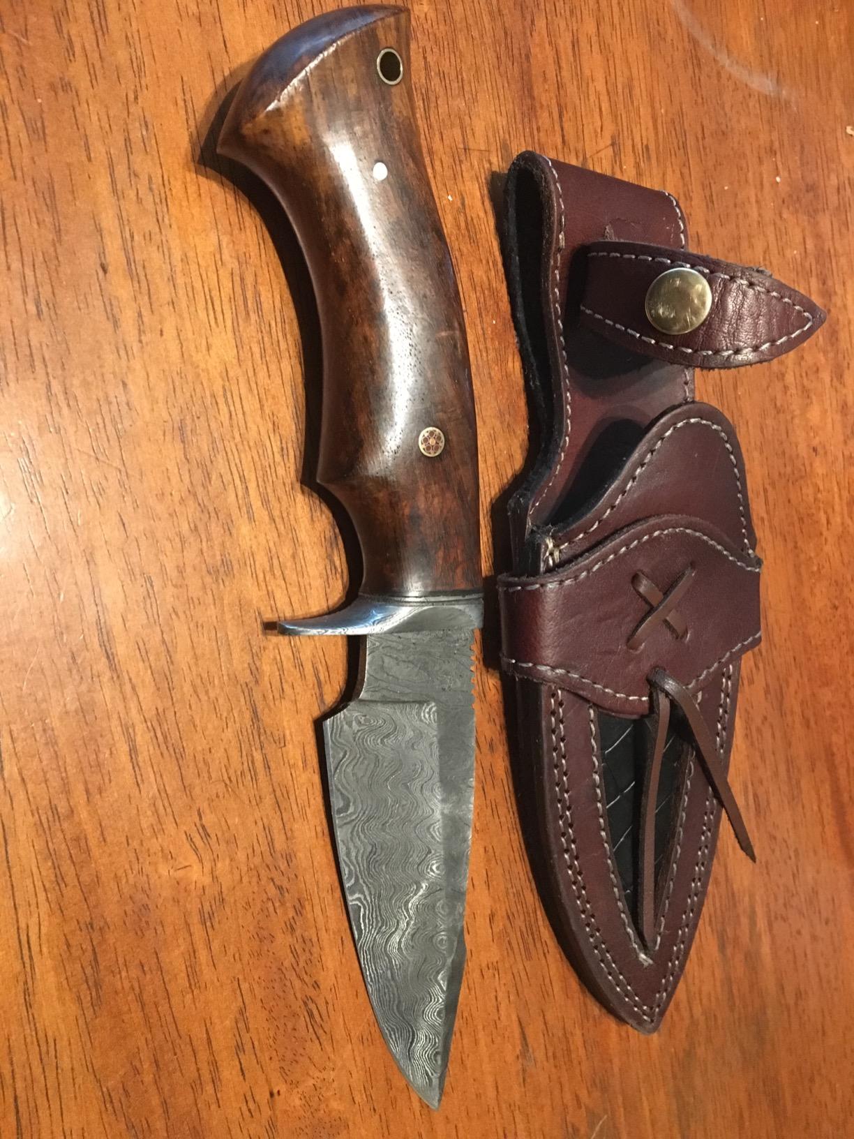 Hunting Damascus Knife Fixed Blade 10