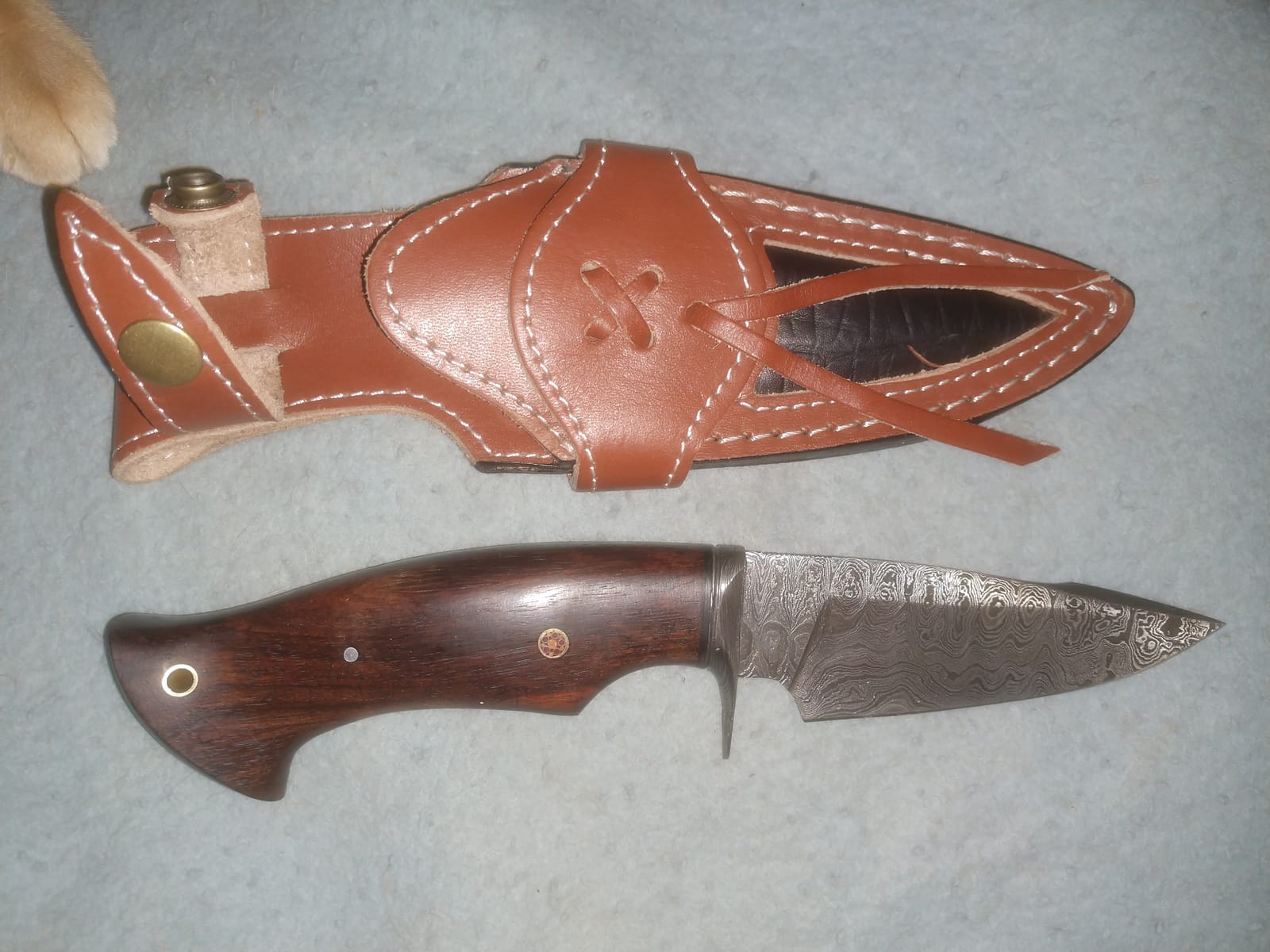 Hunting Damascus Knife Fixed Blade 10
