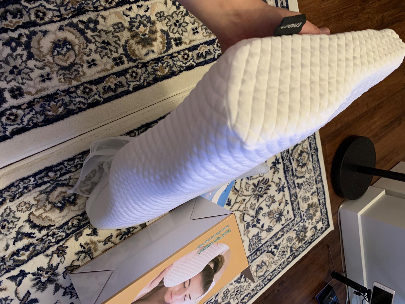 EPABO Contour Memory Foam Pillow Orthopedic Sleeping Pillows, Ergonomic Cervical Pillow for Neck Pain - for Side Sleepers, Back and Stomach Sleepers, Free Pillowcase Included (Firm & Standard Size) customer photo 1