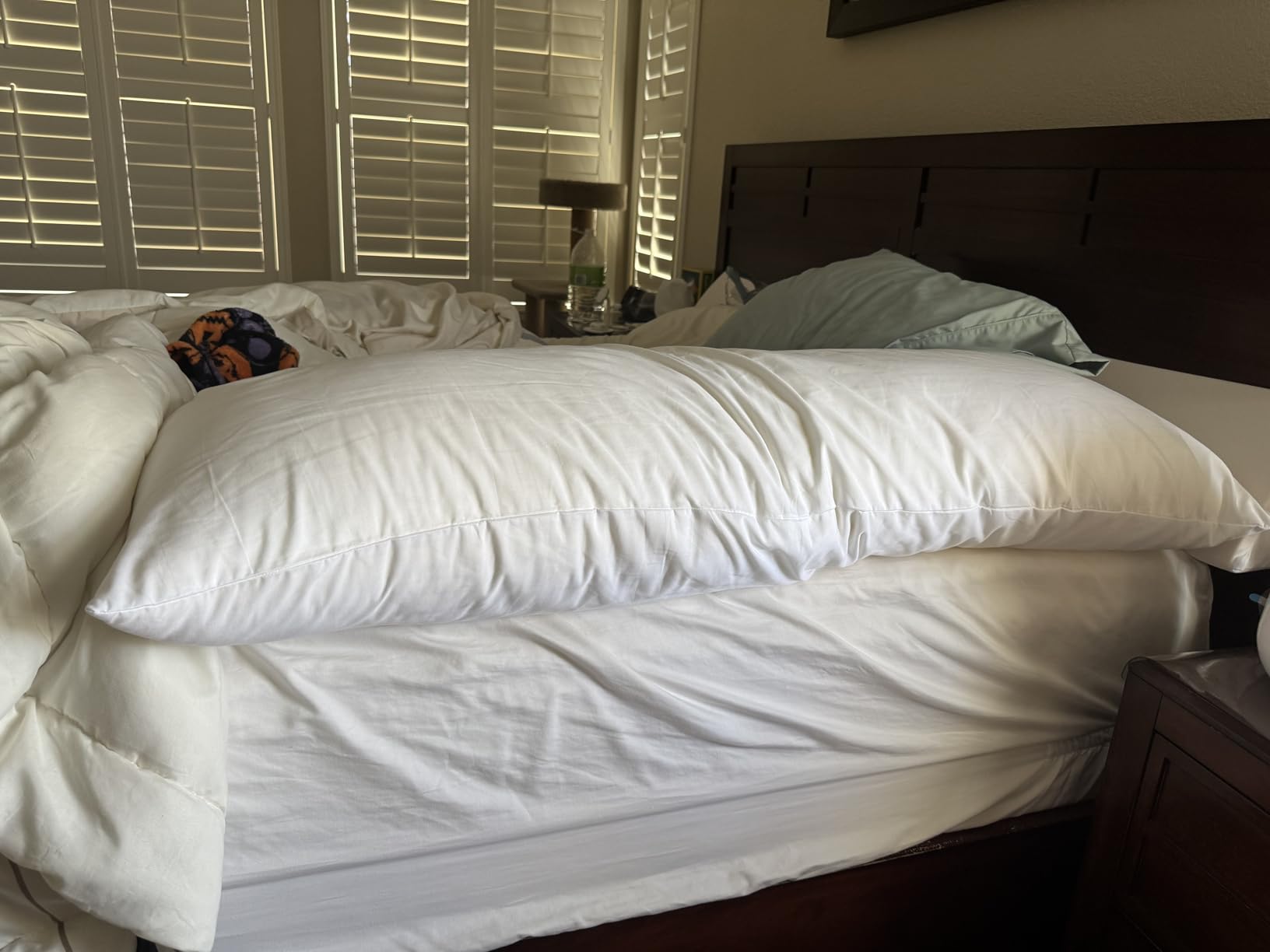 Oubonun Full Body Pillow for Side Sleeper, Adjustable Firm Long Bed Pillow customer photo 2
