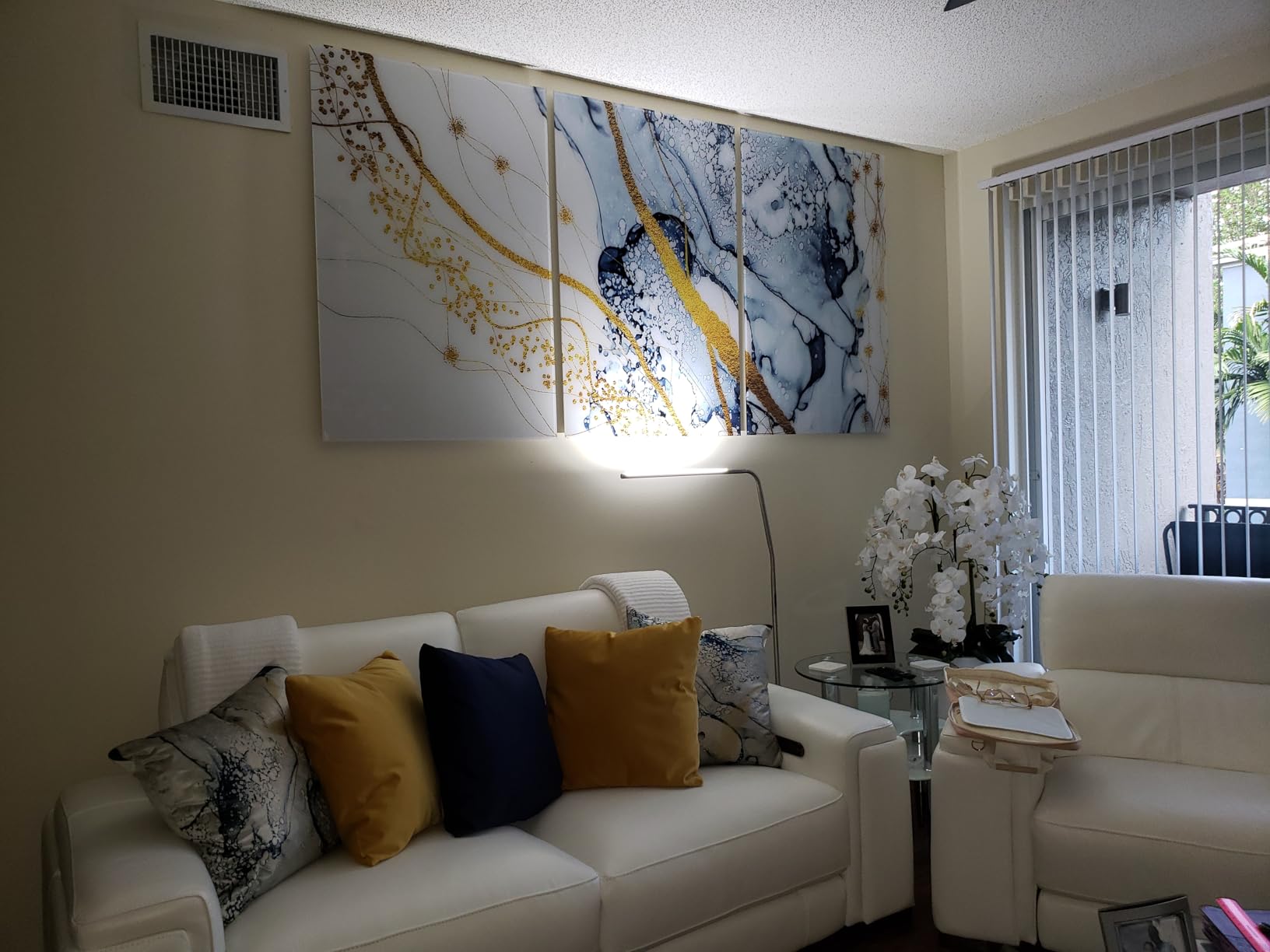 daylight Company, LLC U35108 Slimline 3 Table Lamp-LED-80 CRI-Eye Care-4 Brightness Levels, 3,000 LUX at 30 cm, 1,065 LUMENS-4 Step DIMMER Mode, Brushed Steel, 25.6 x 30 x 0.8 customer photo 2