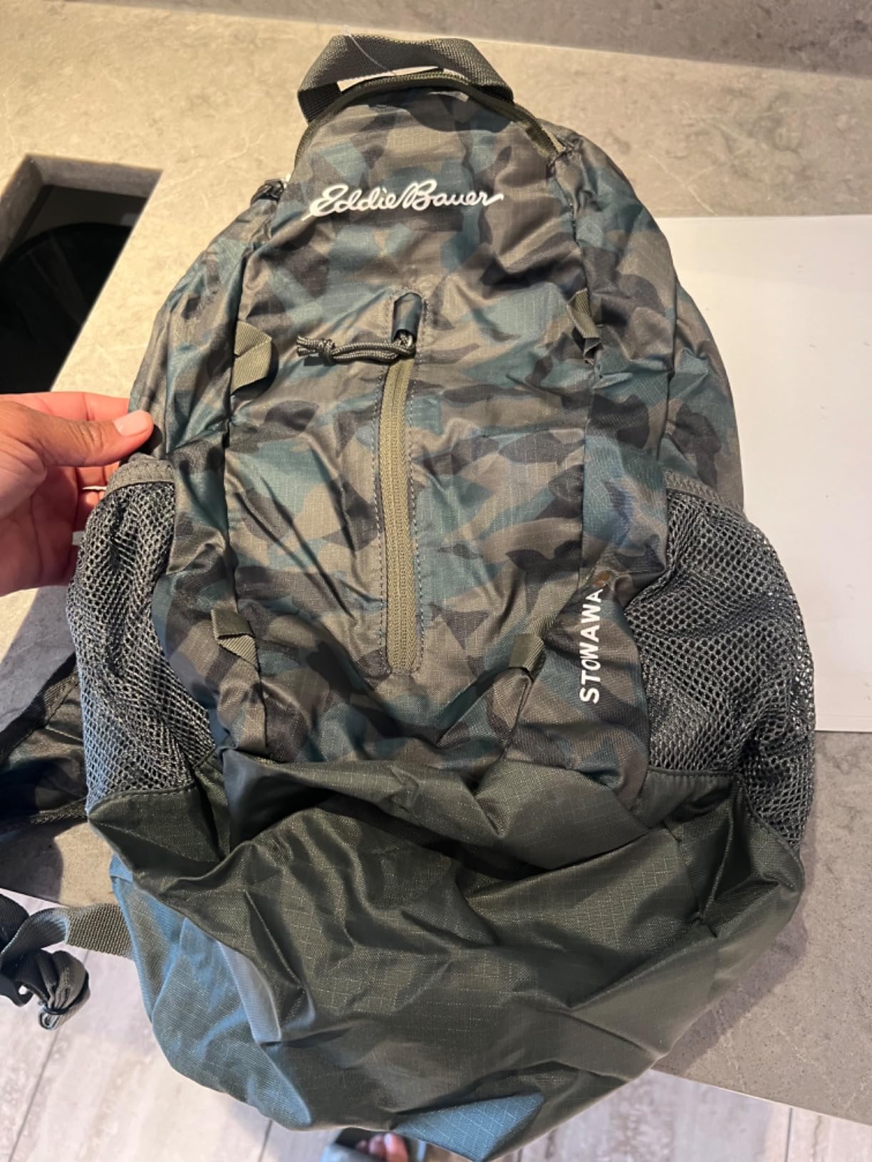 Eddie Bauer Stowaway Packable Backpack - Maroon, 20L customer photo 2