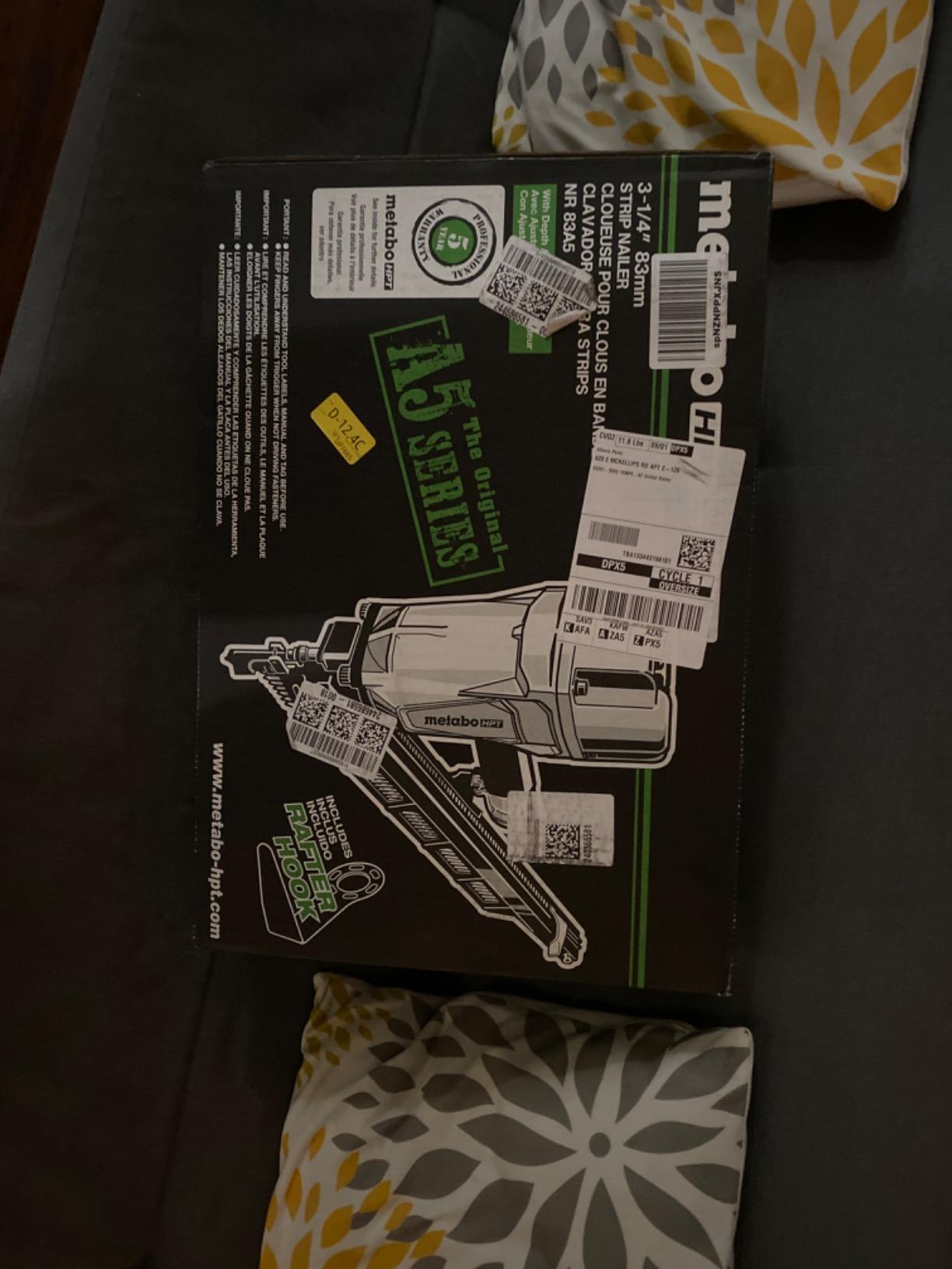 Metabo HPT Framing Nailer, Pneumatic Selectable Trigger, 21°, NR83A5 customer photo 2