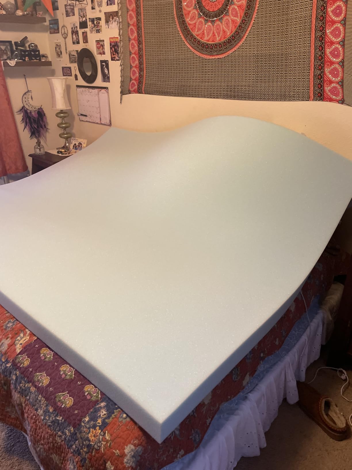 Linenspa Memory Foam Mattress Topper, Queen Size - 3 Inch Gel Infused Memory Foam - Plush Feel - Cooling and Pressure Relieving - CertiPUR Certified customer photo 2