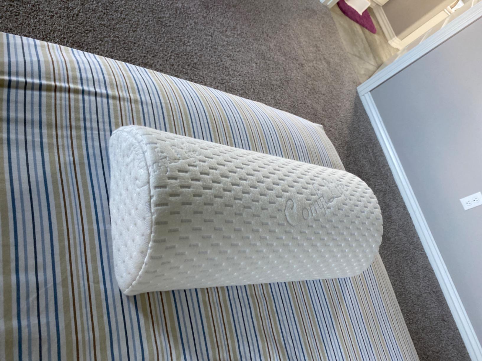 ComfiLife Knee Pillow for Back Sleeping - 100% Memory Foam Bolster Pillow for Legs, Under Knee Pillow for Sleeping on Back customer photo 1