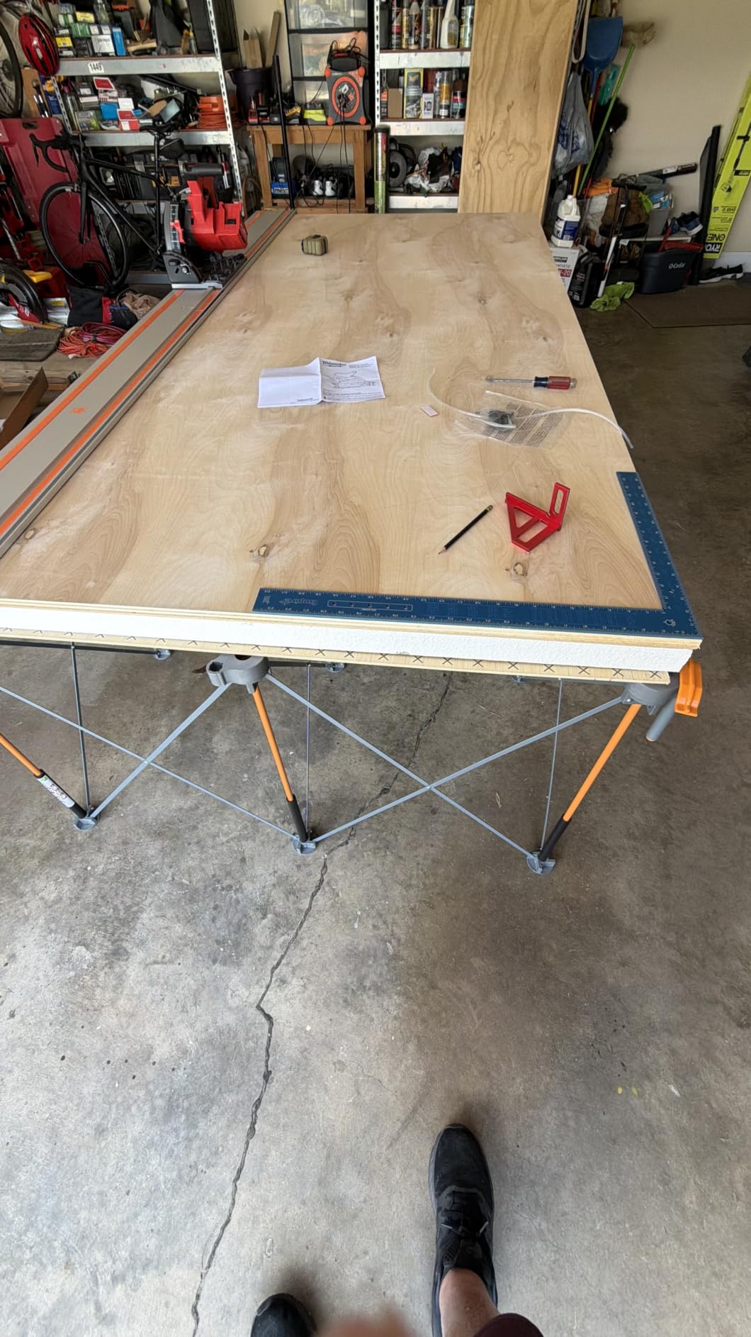 BORA Centipede Folding Work Table 4x8 ft Portable Workbench for Garage | 30