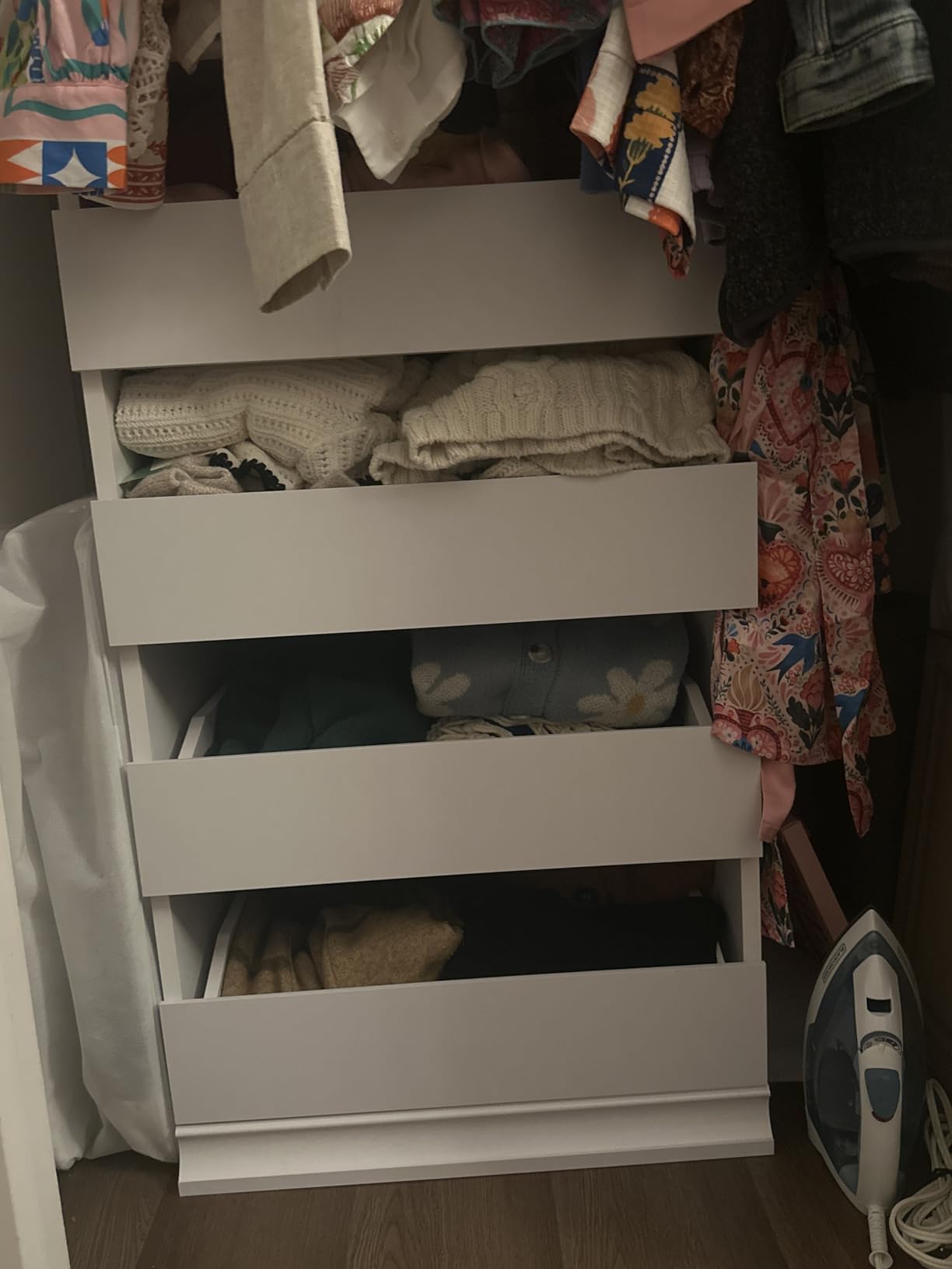 ClosetMaid Modular Storage Unit with 4 Drawers, Wood Closet Organizer, Stacking, Full Backer, Storage, Decorative Trim, White customer photo 2