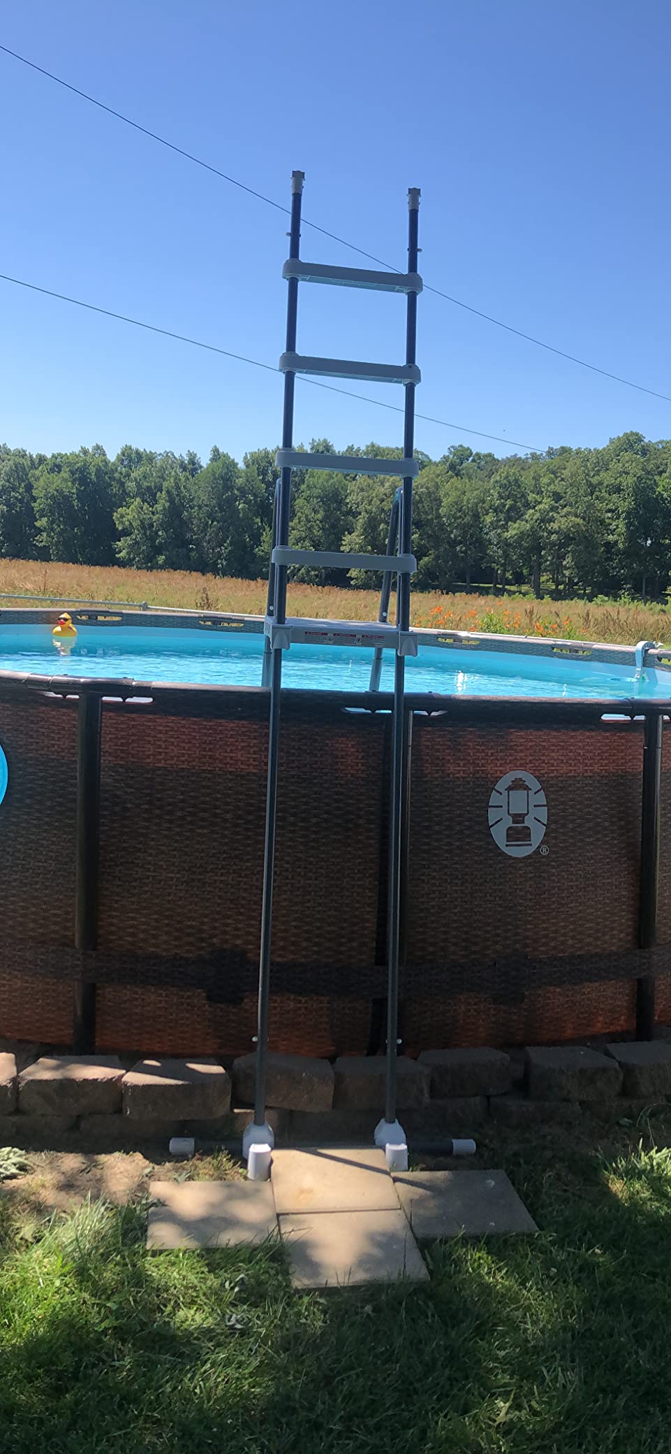 Intex 28077E Heavy Duty Deluxe Pool Ladder with Removable Steps for 52 Inch Depth Above Ground Pools customer photo 2