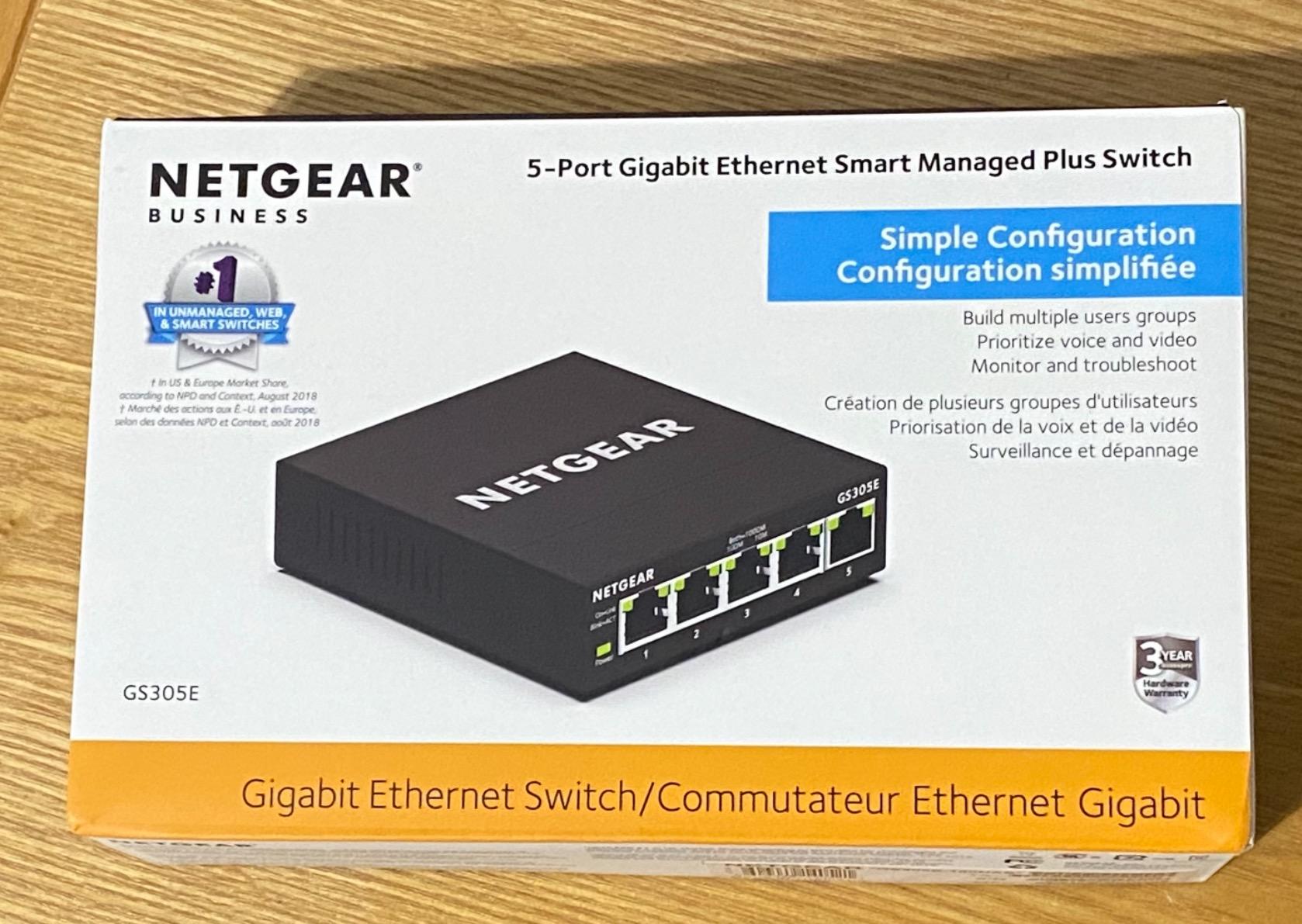 NETGEAR 5-Port Gigabit Ethernet Easy Smart Managed Network Switch (GS305E) | Essentials Model, Desktop or Wall Mount, Home Network Hub, Office Ethernet Splitter, Silent Operation customer photo 2