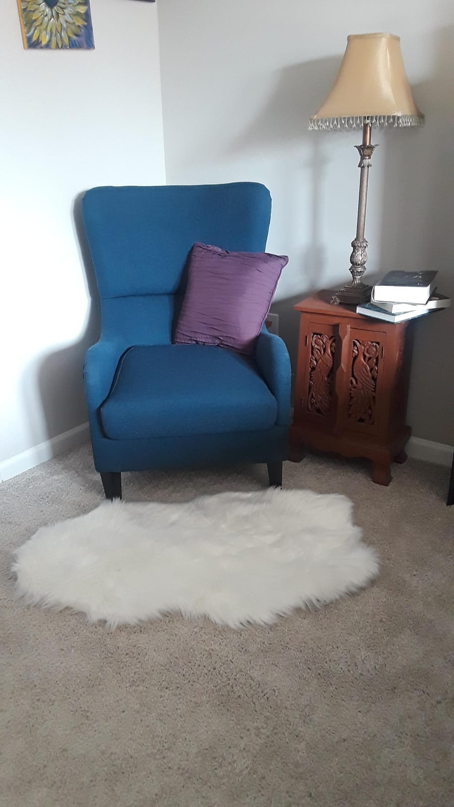 Silky Soft Faux Fur Rug, 2 ft. x 3 ft. Brown Fluffy and Shaggy Sheepskin Carpet for Living Rooms, Bedroom, Kid's Room, or Nursery, Home Décor Accent, Machine Washable with Non-Slip Backing customer photo 2