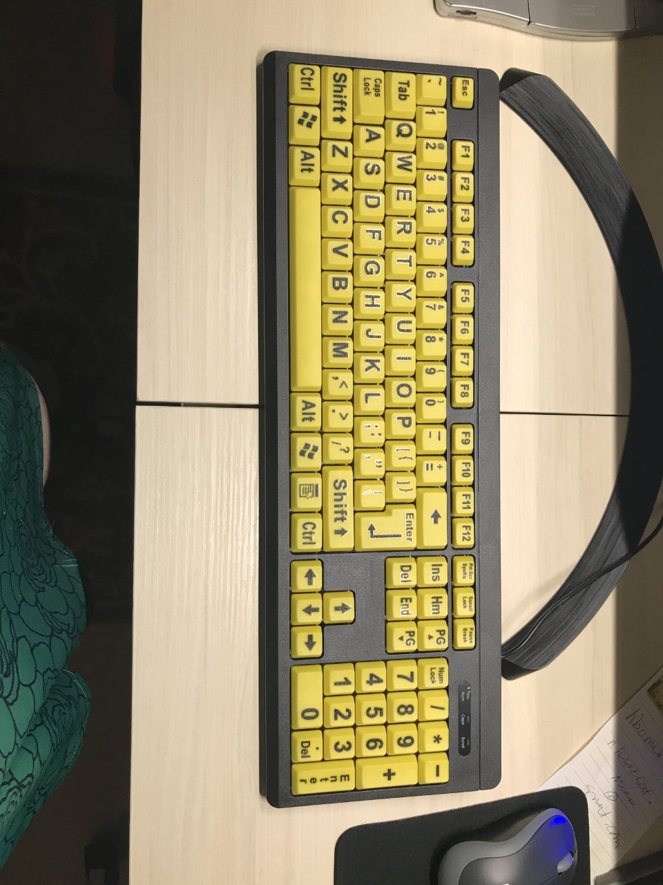 BOOGIIO Large Print Computer Keyboard, Wired USB High Contrast Keyboard with Oversized Print Letters for Visually Impaired Low Vision Individuals (Yellow+Black) customer photo 1