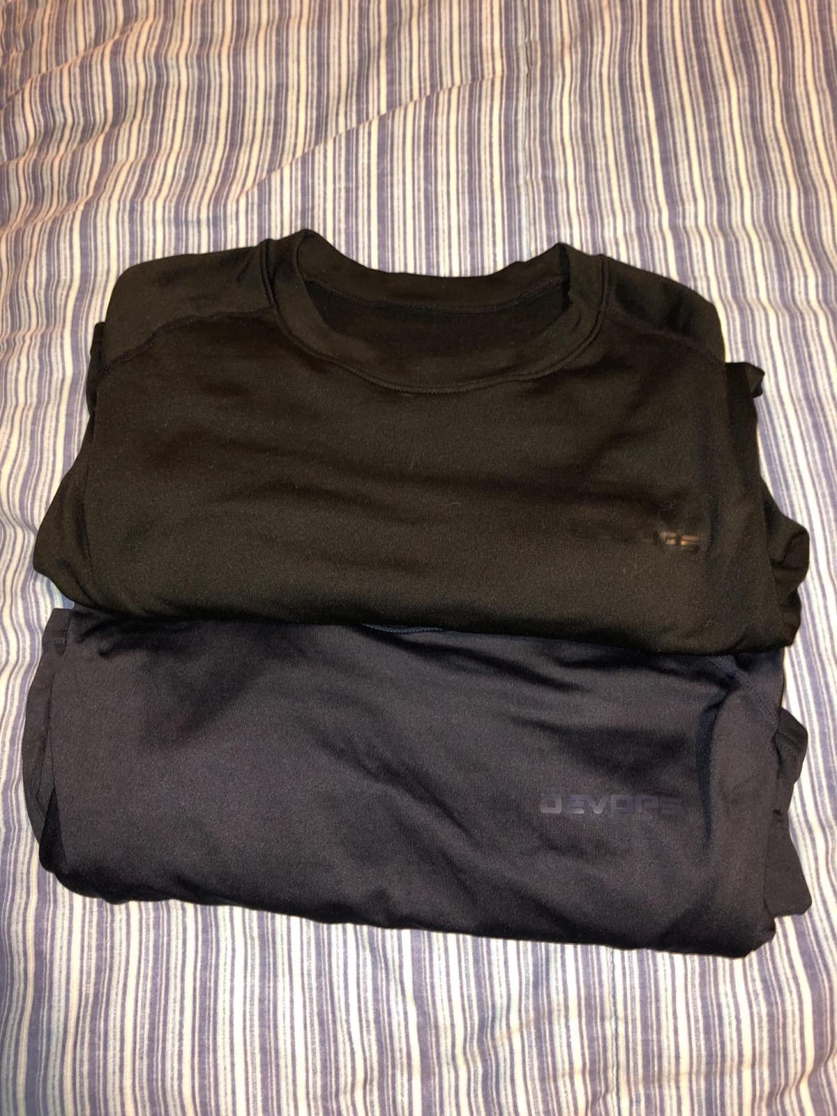 DEVOPS 2 Pack Men's Thermal Long Sleeve Compression Shirts Fleece Lined Top customer photo 2